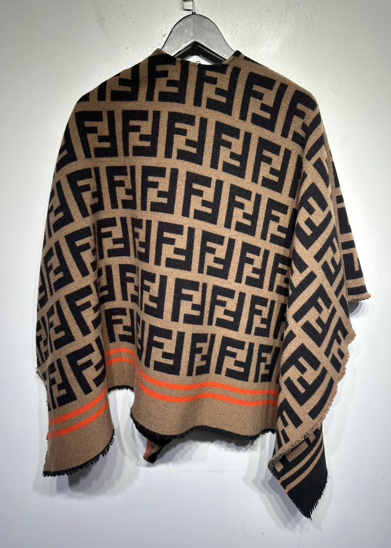 Fendi Zucca Print Poncho OS