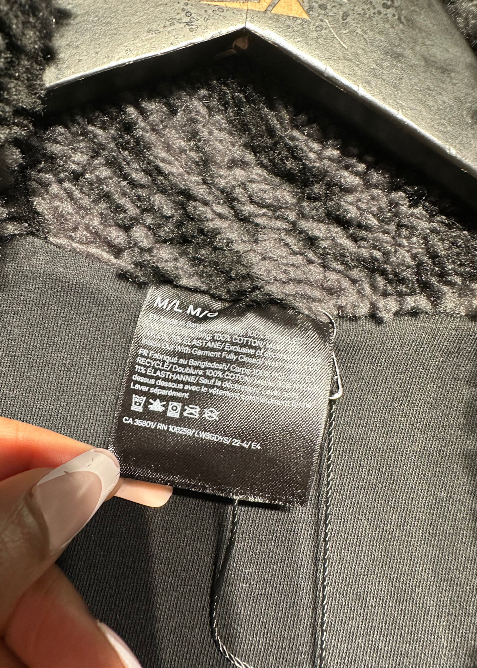 Lululemon Grey / Black Animal Print Fleece Jacket Fem M