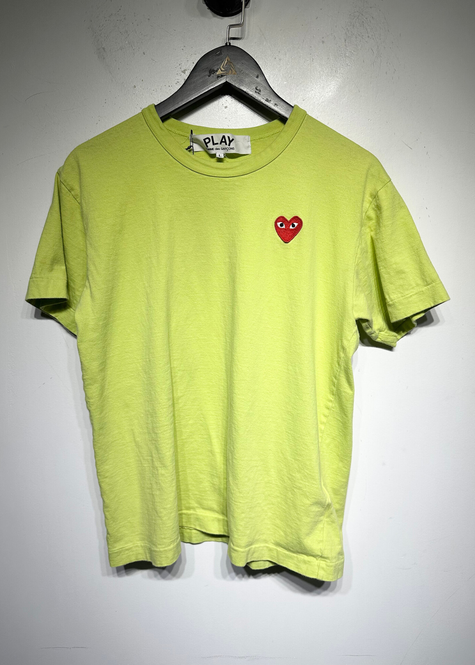 CDG Play Lime Green Tee Masc L