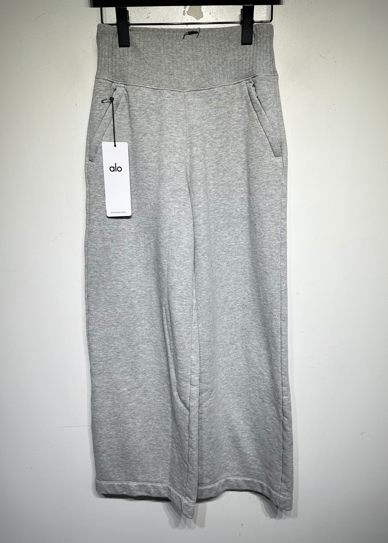Alo Serenity Wide Leg Grey Sweatpants Fem 24