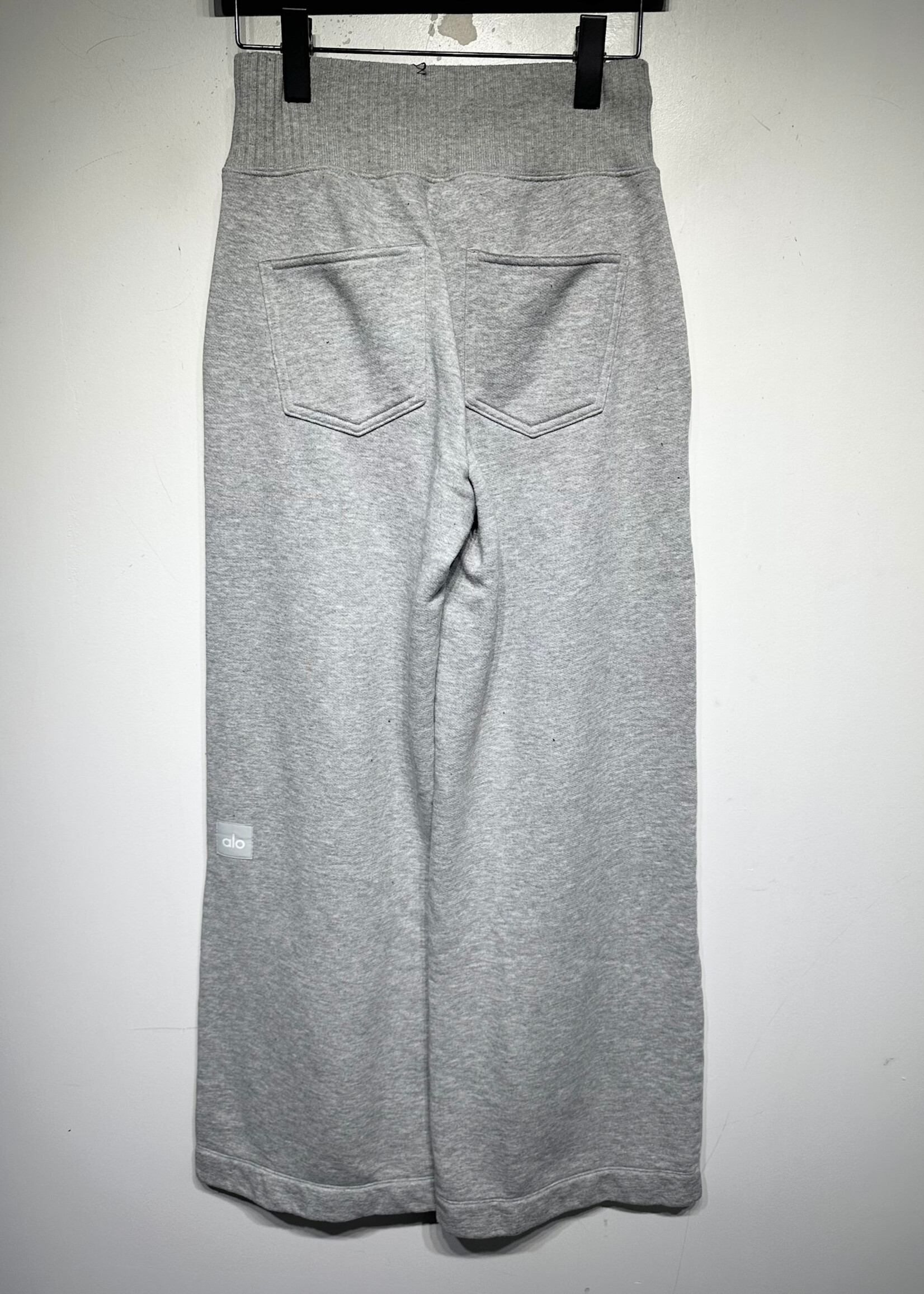 Alo Serenity Wide Leg Grey Sweatpants Fem 24