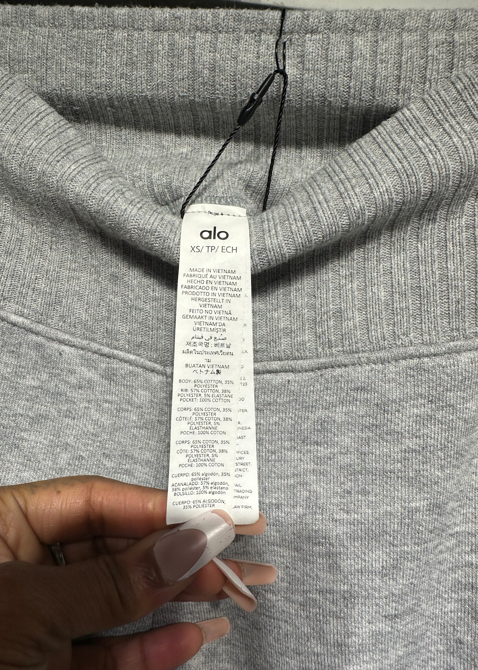 Alo Serenity Wide Leg Grey Sweatpants Fem 24