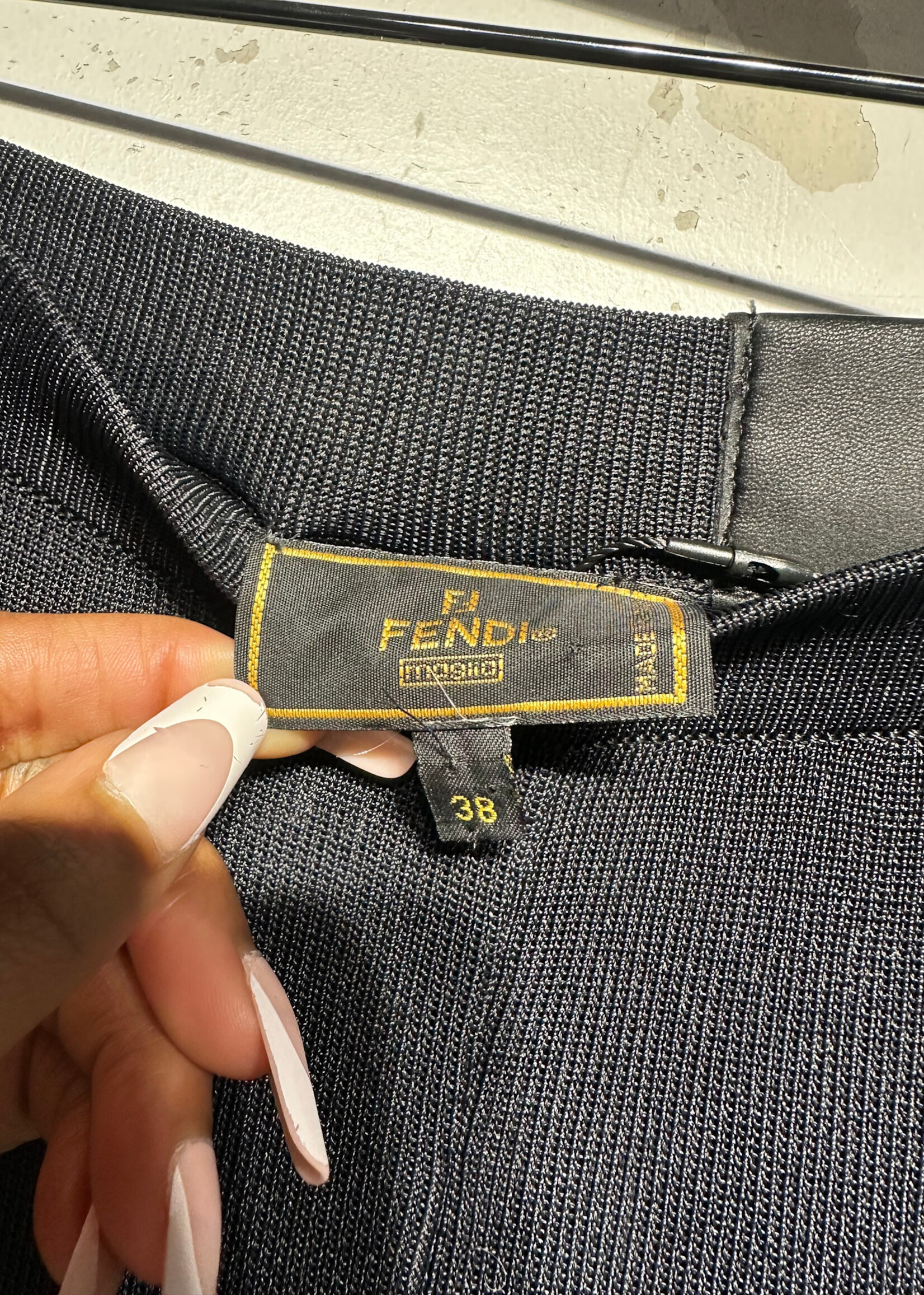 Fendi Maglia Black Woven Pants Fem 26