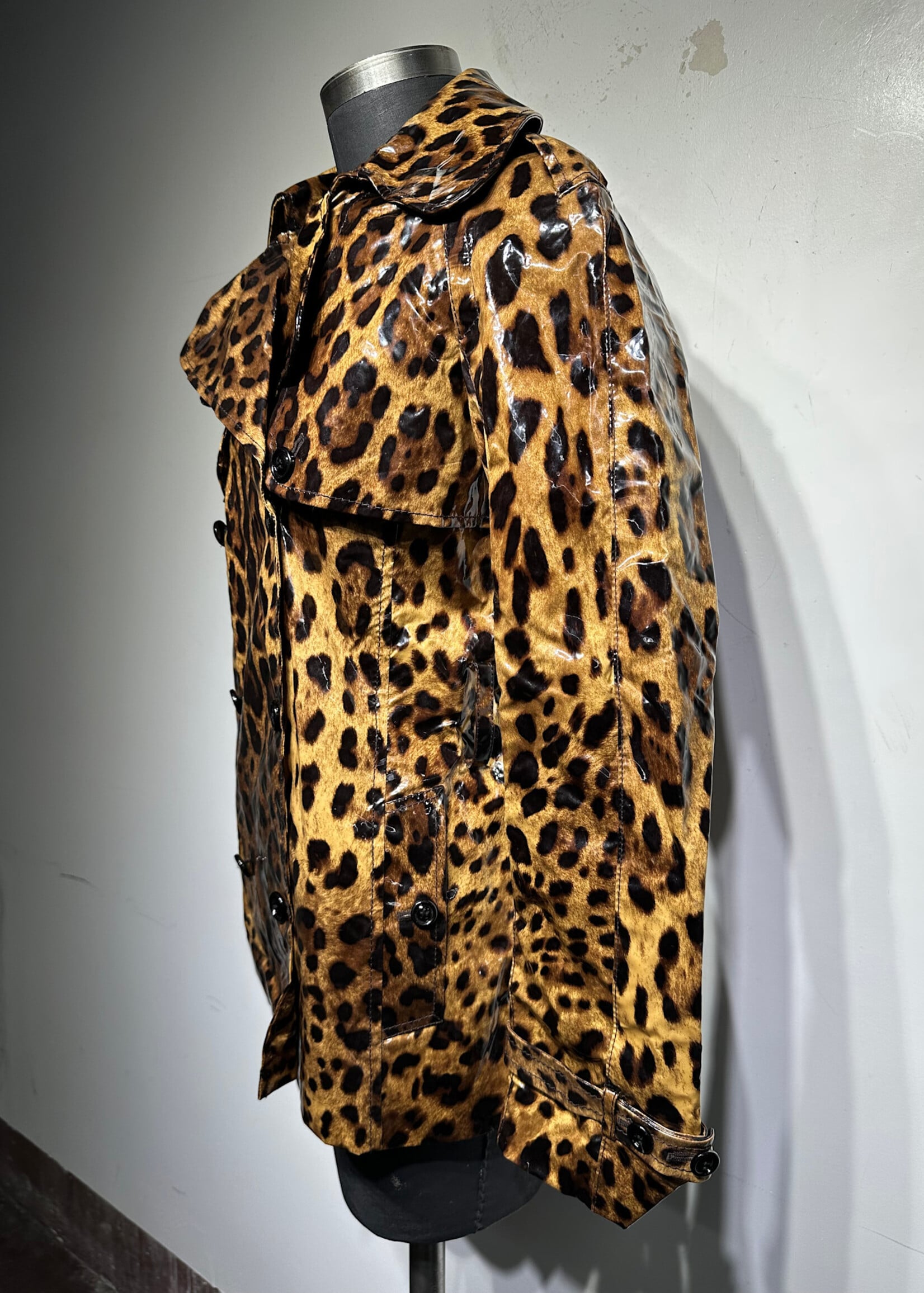 Dolce & Gabbana Brown Leopard Print Overcoat Fem S
