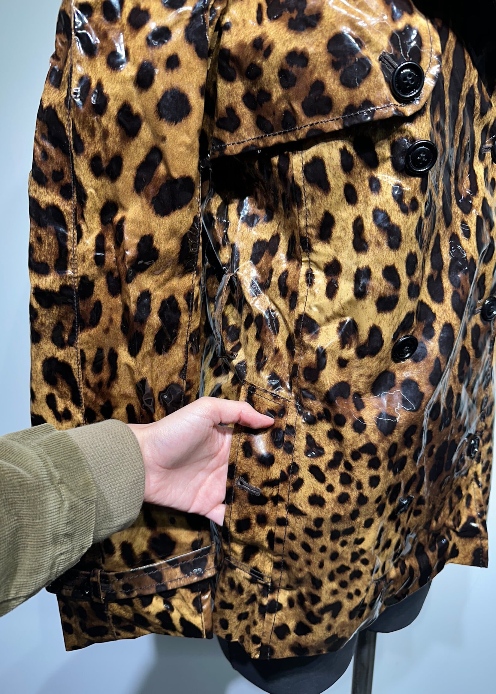 Dolce & Gabbana Brown Leopard Print Overcoat Fem S