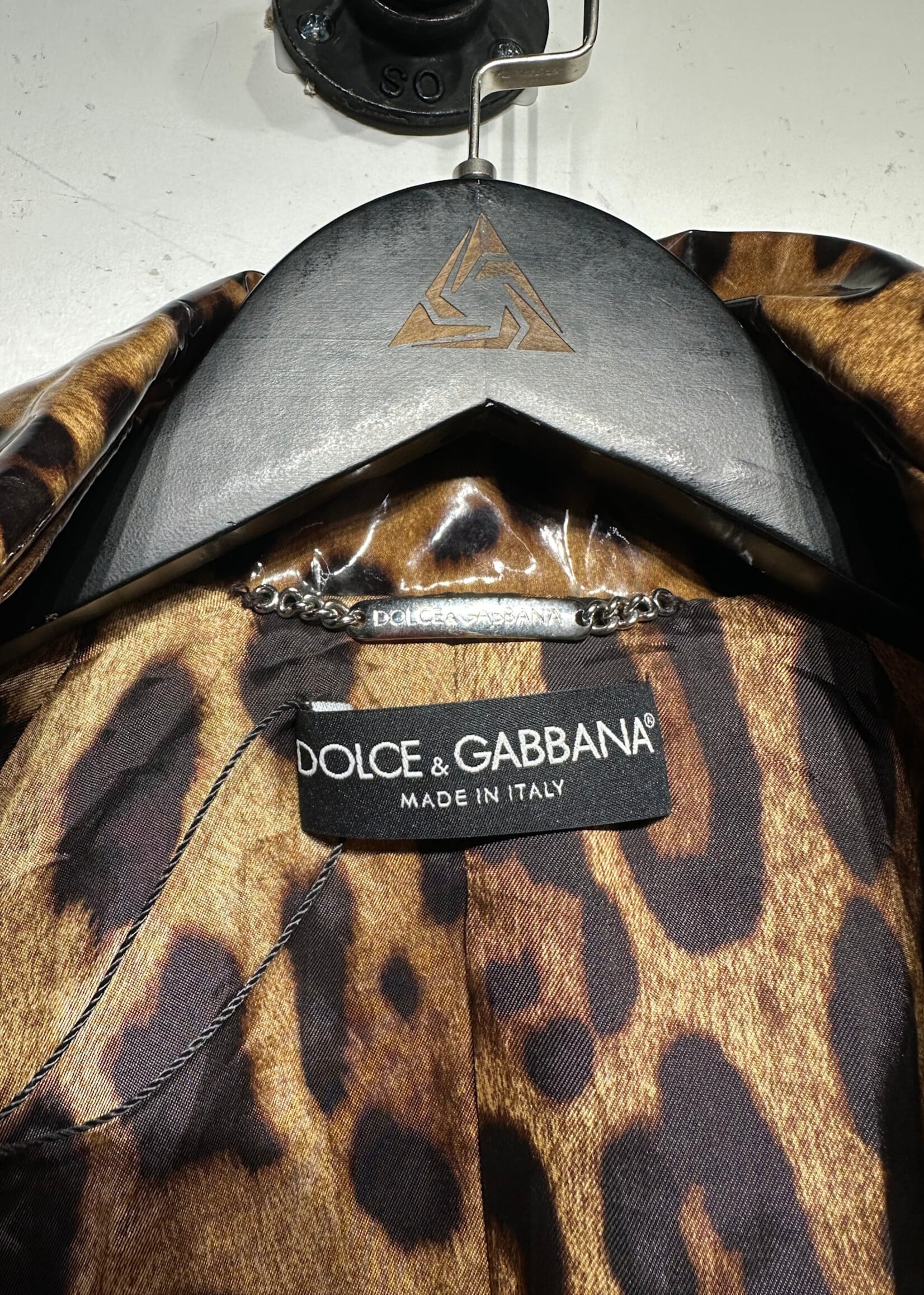 Dolce & Gabbana Brown Leopard Print Overcoat Fem S