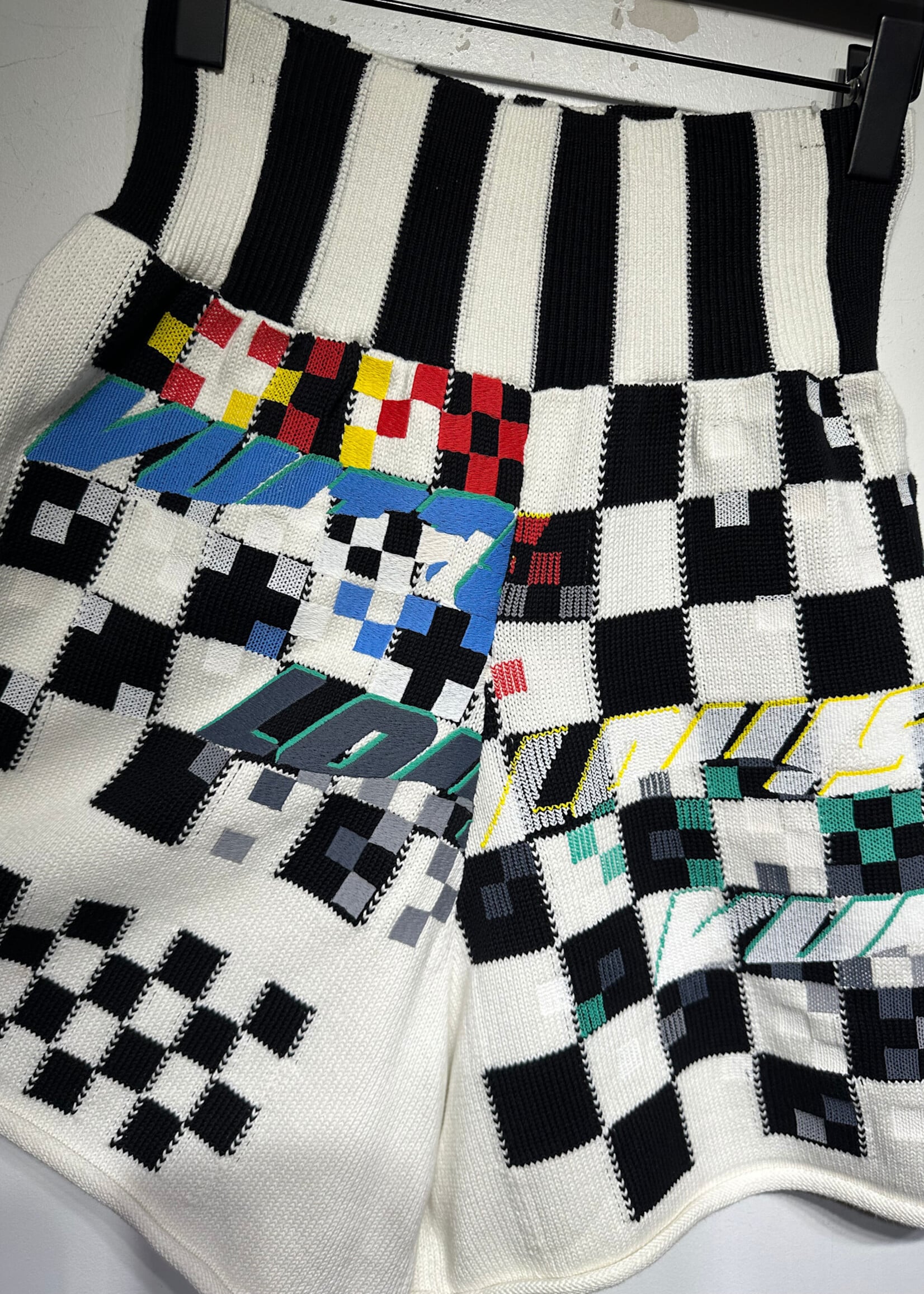 Louis Vuitton 2022 Racing Check Knit Shorts M