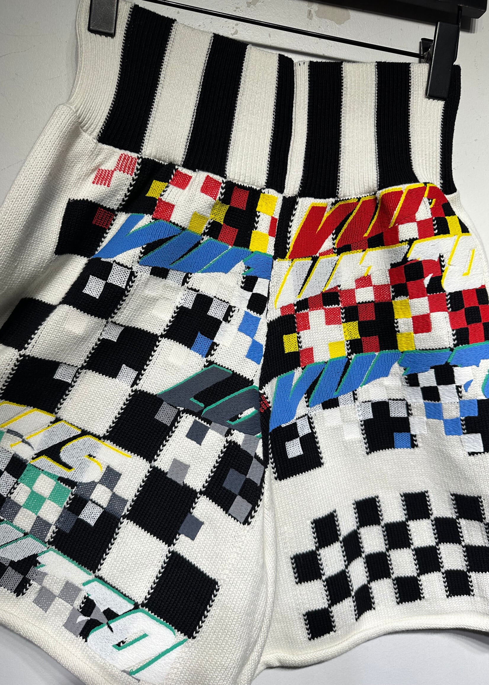 Louis Vuitton 2022 Racing Check Knit Shorts M