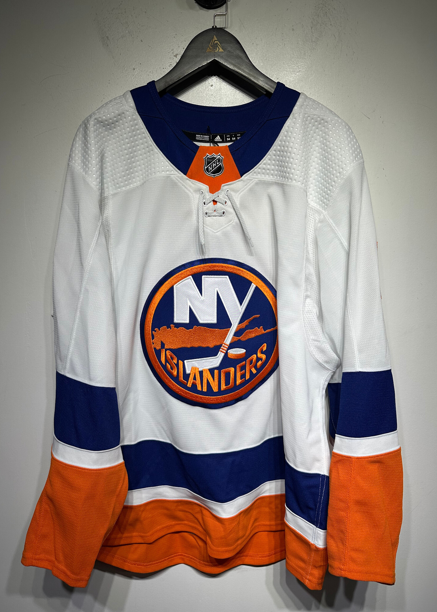 NY Isanders Orange/Blue Hockey Jersey Masc XL