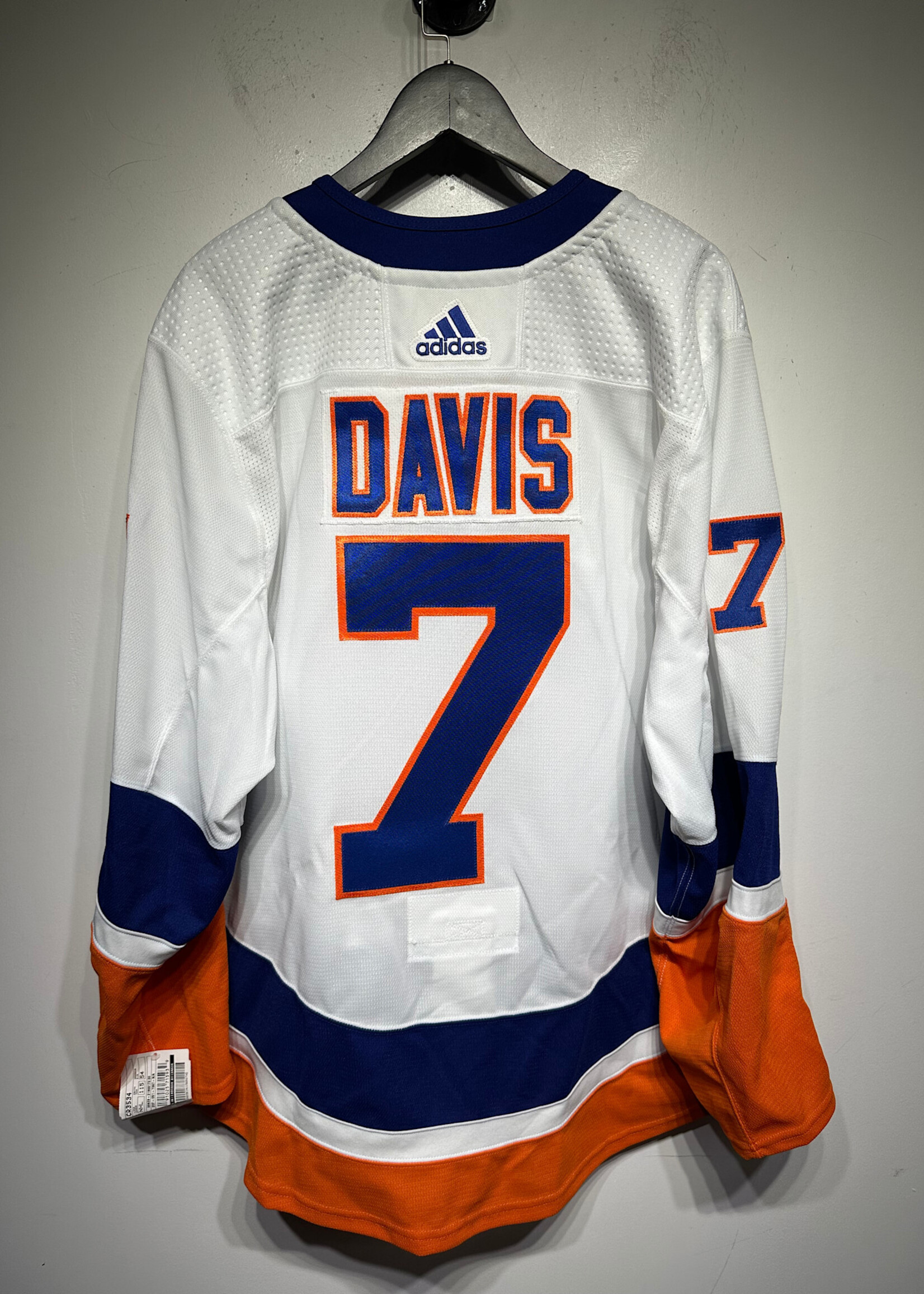 NY Isanders Orange/Blue Hockey Jersey Masc XL