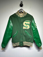 S Patch Vintage Wool Varsity Jacket Masc L AS IS