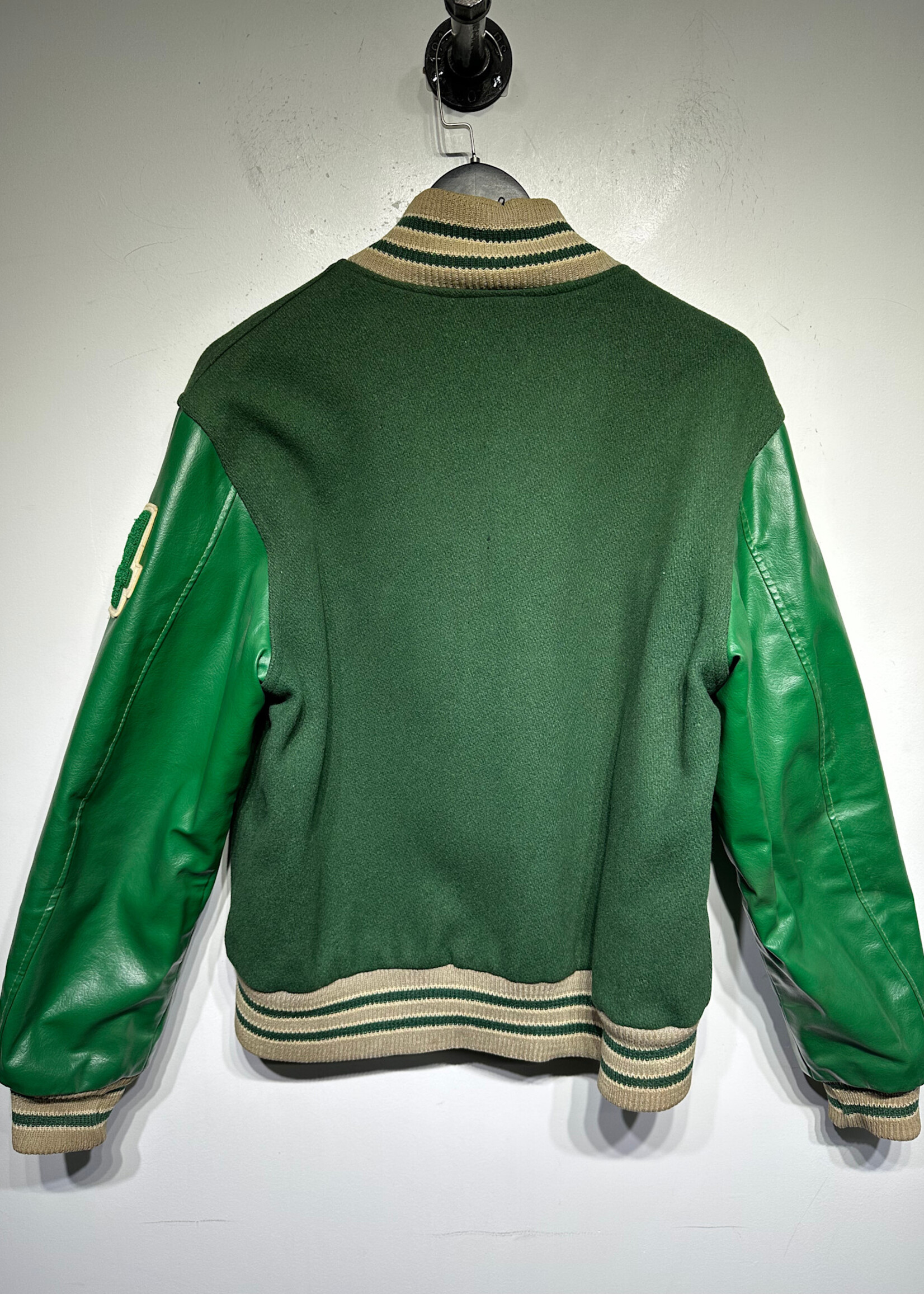 S Patch Vintage Woll Varsity Jacket Masc L AS IS