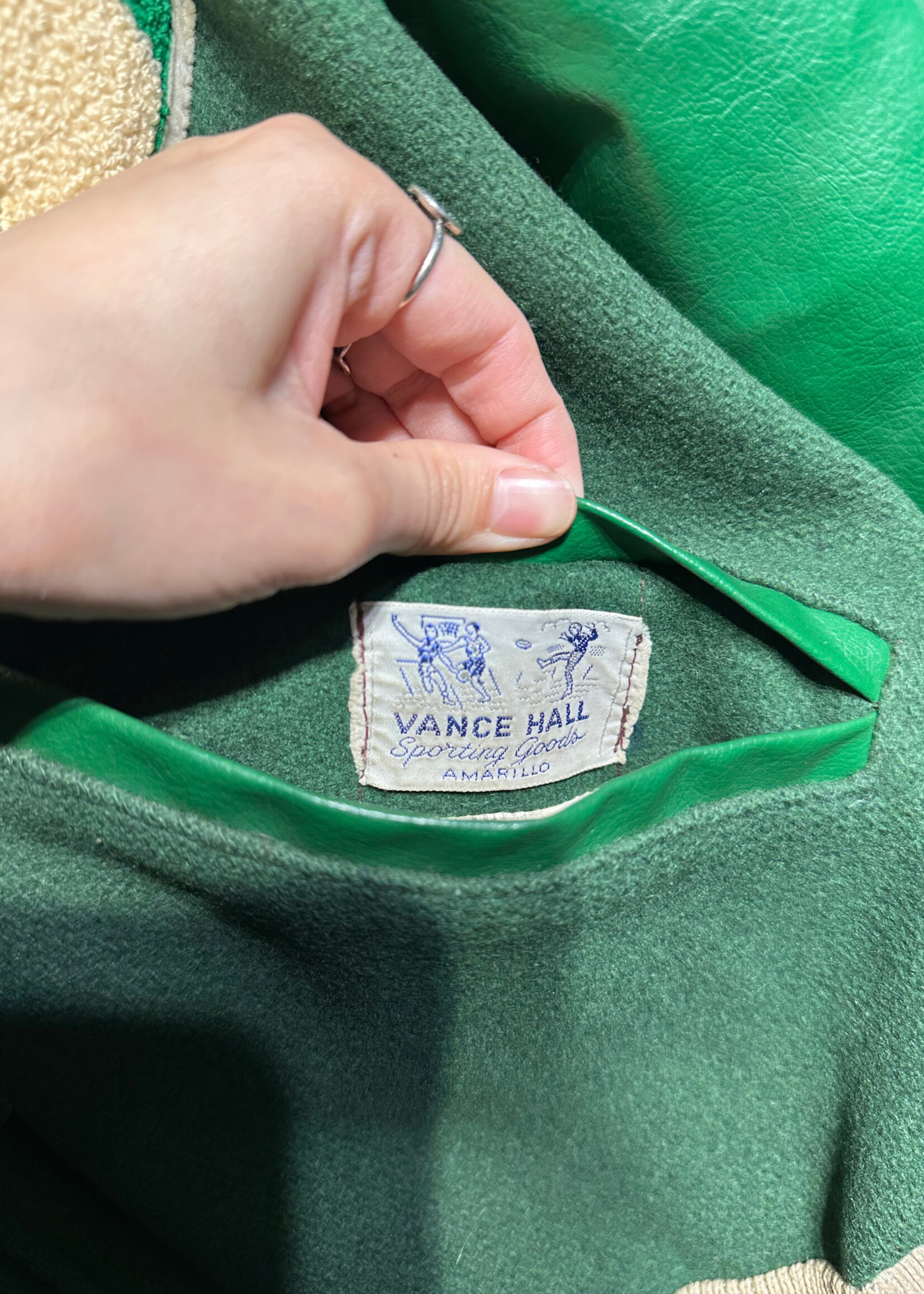 S Patch Vintage Woll Varsity Jacket Masc L AS IS