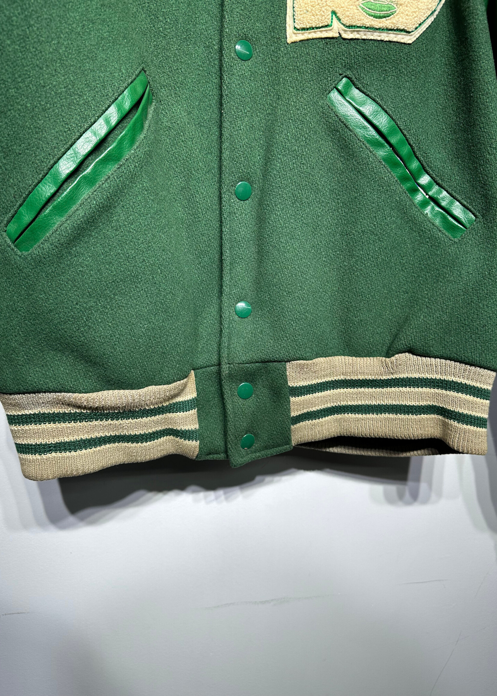 S Patch Vintage Woll Varsity Jacket Masc L AS IS