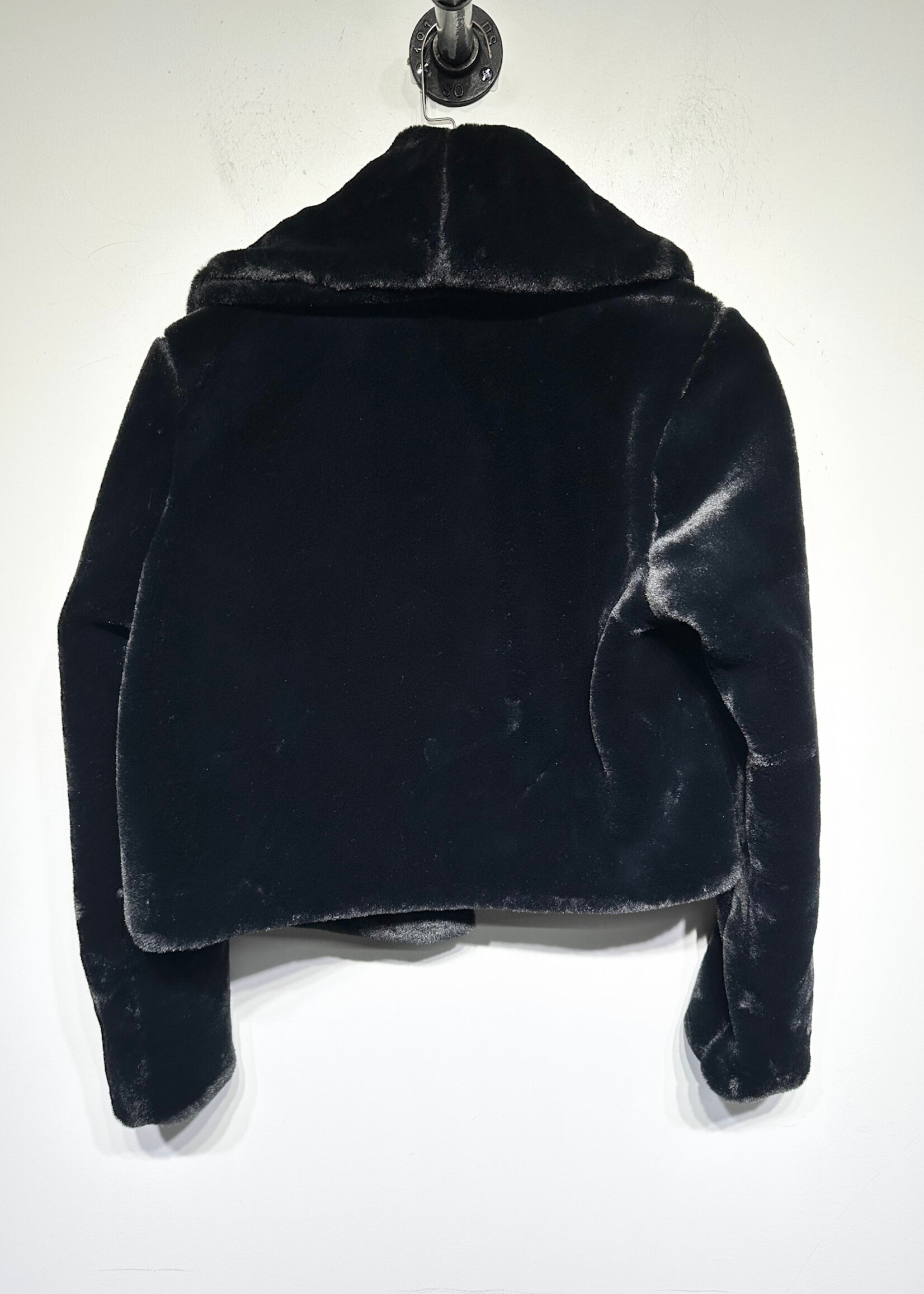 Blank NYC NWT Black Faux Fur Cropped Jacket XS