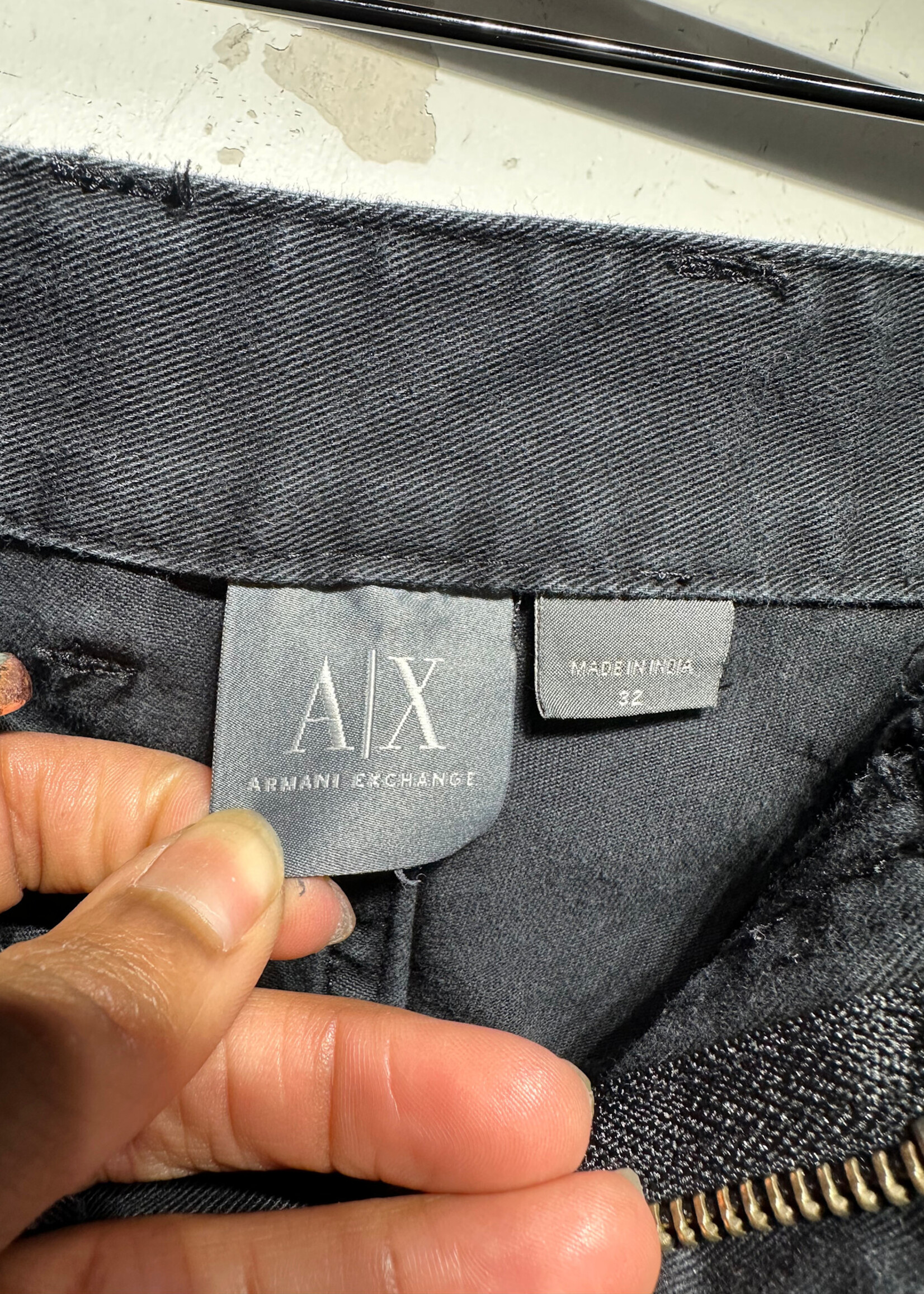 Armani 00s Black Multi Pocket Long Cargo Short Masc 32
