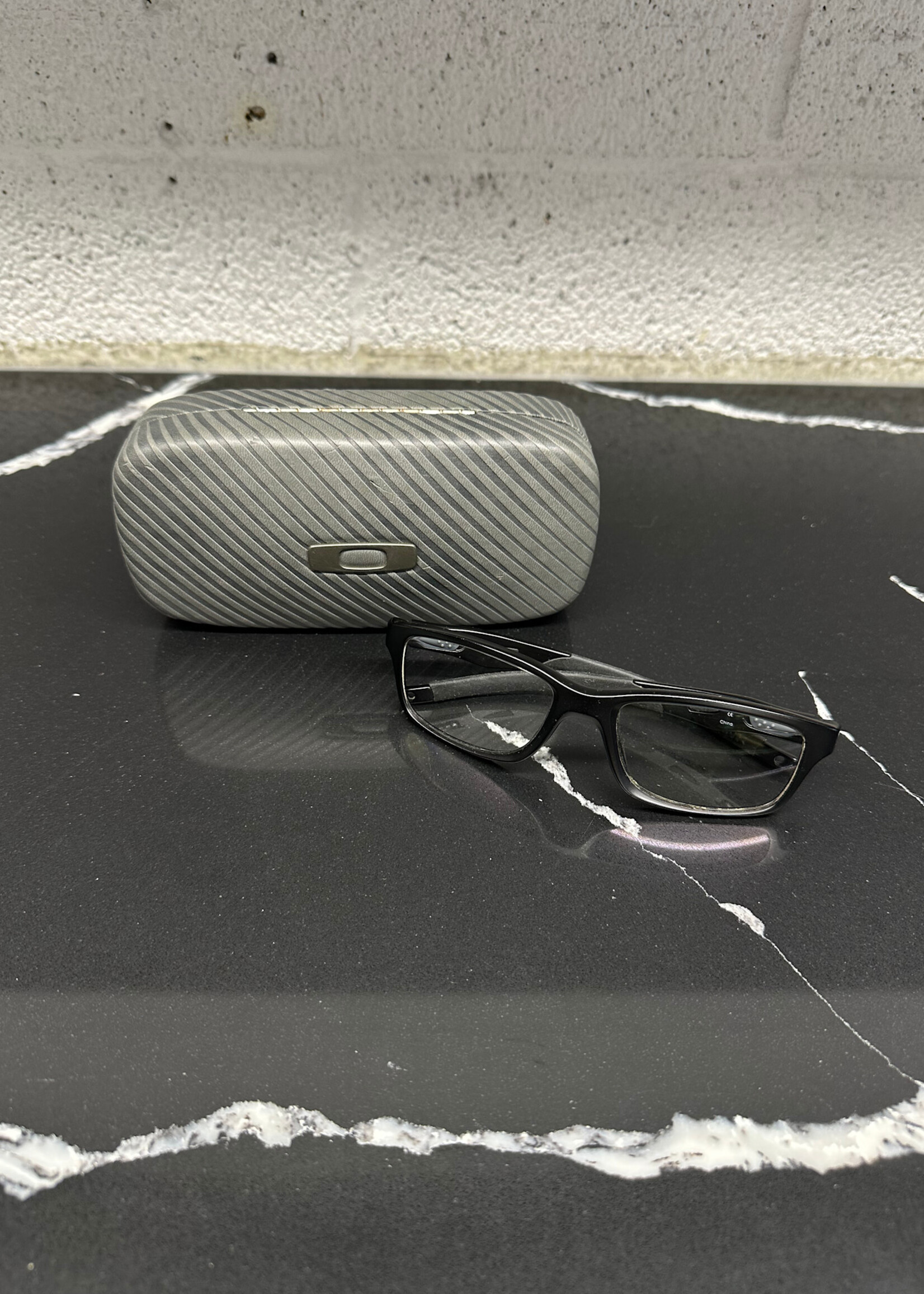 Oakley Crosslink Black Clear Lens Glasses OS