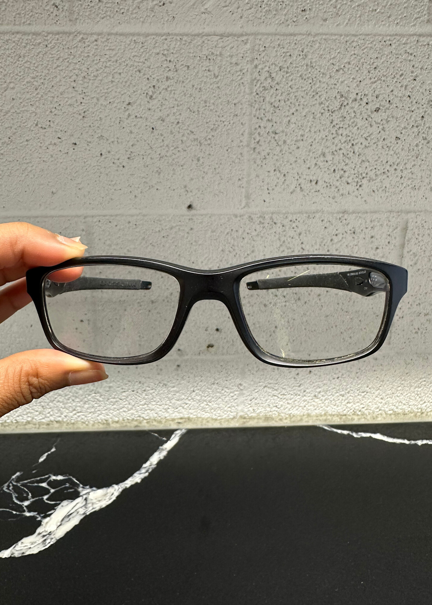 Oakley Crosslink Black Clear Lens Glasses OS