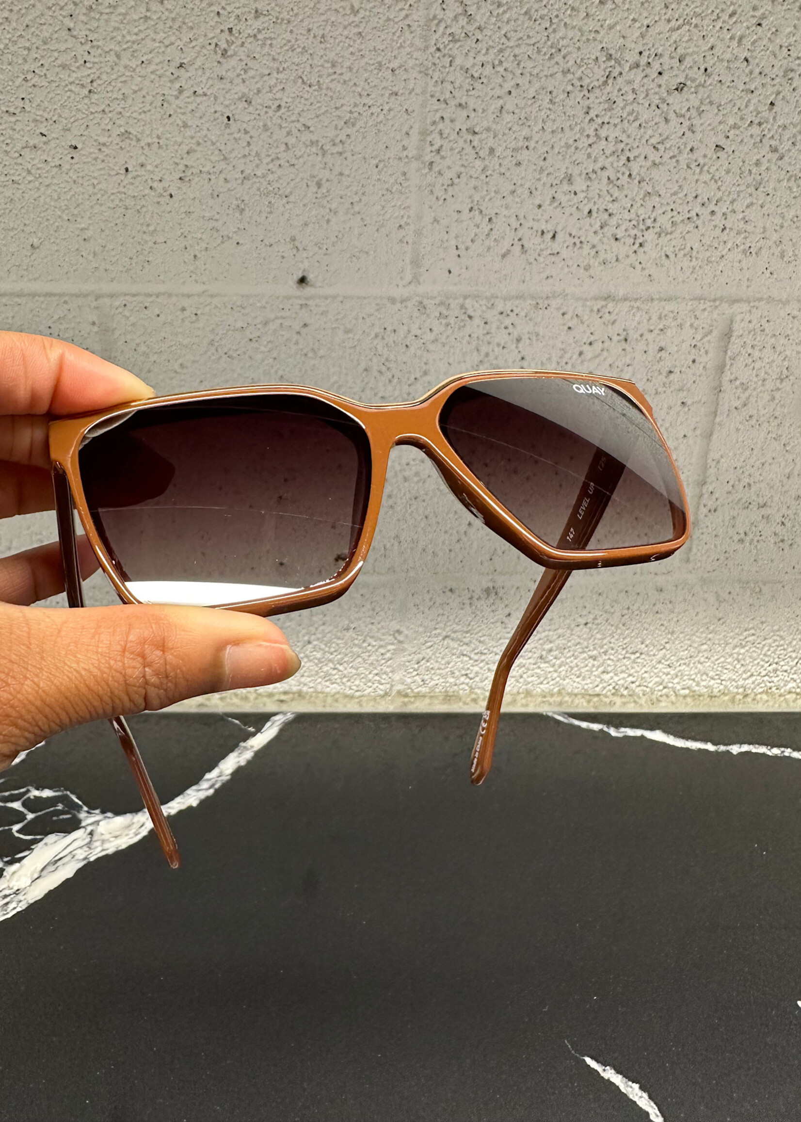 Quay Brown Lens Cat 3 Glasses OS