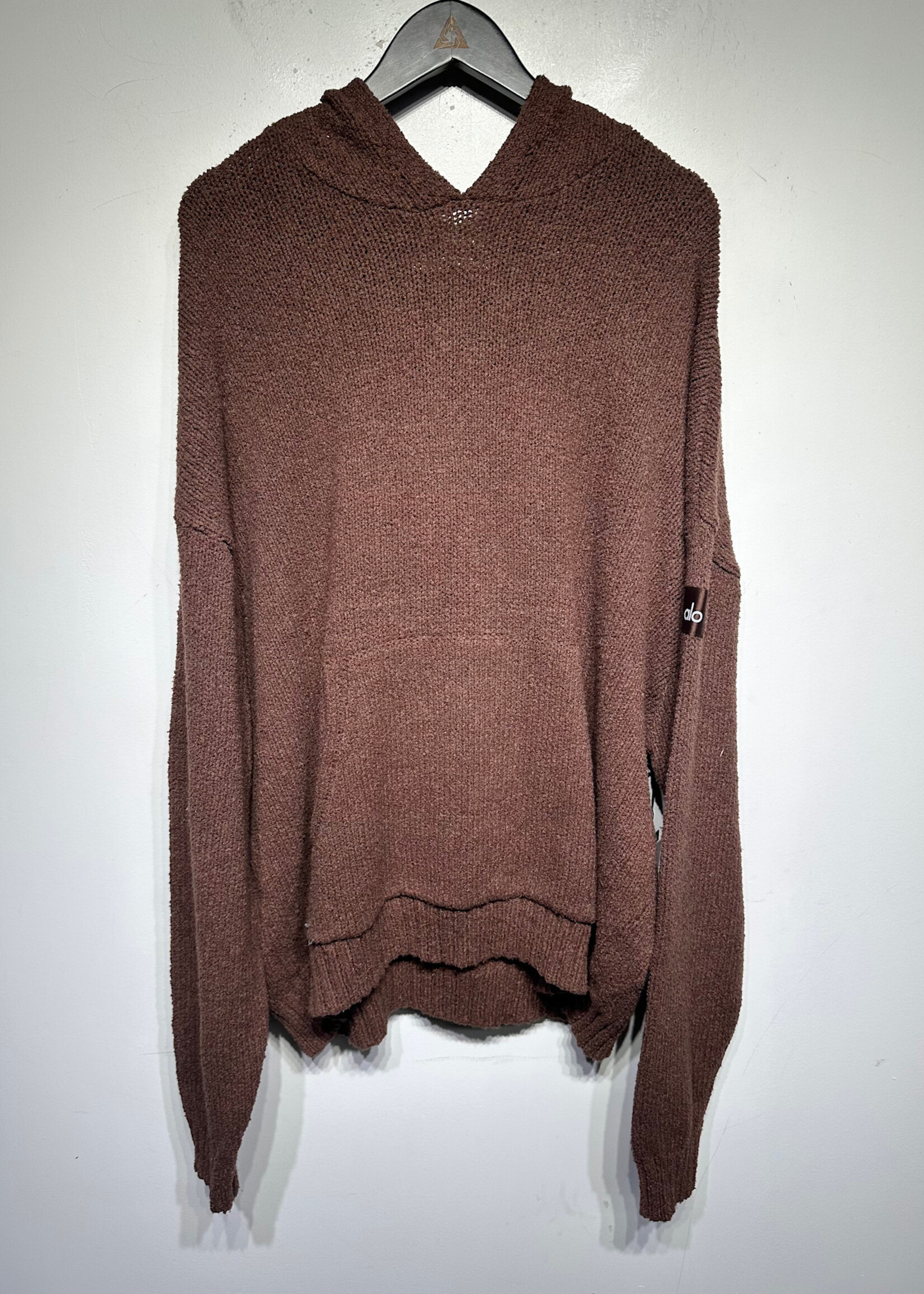 Alo Brown Loose Terry Hoodie 2XL Masc
