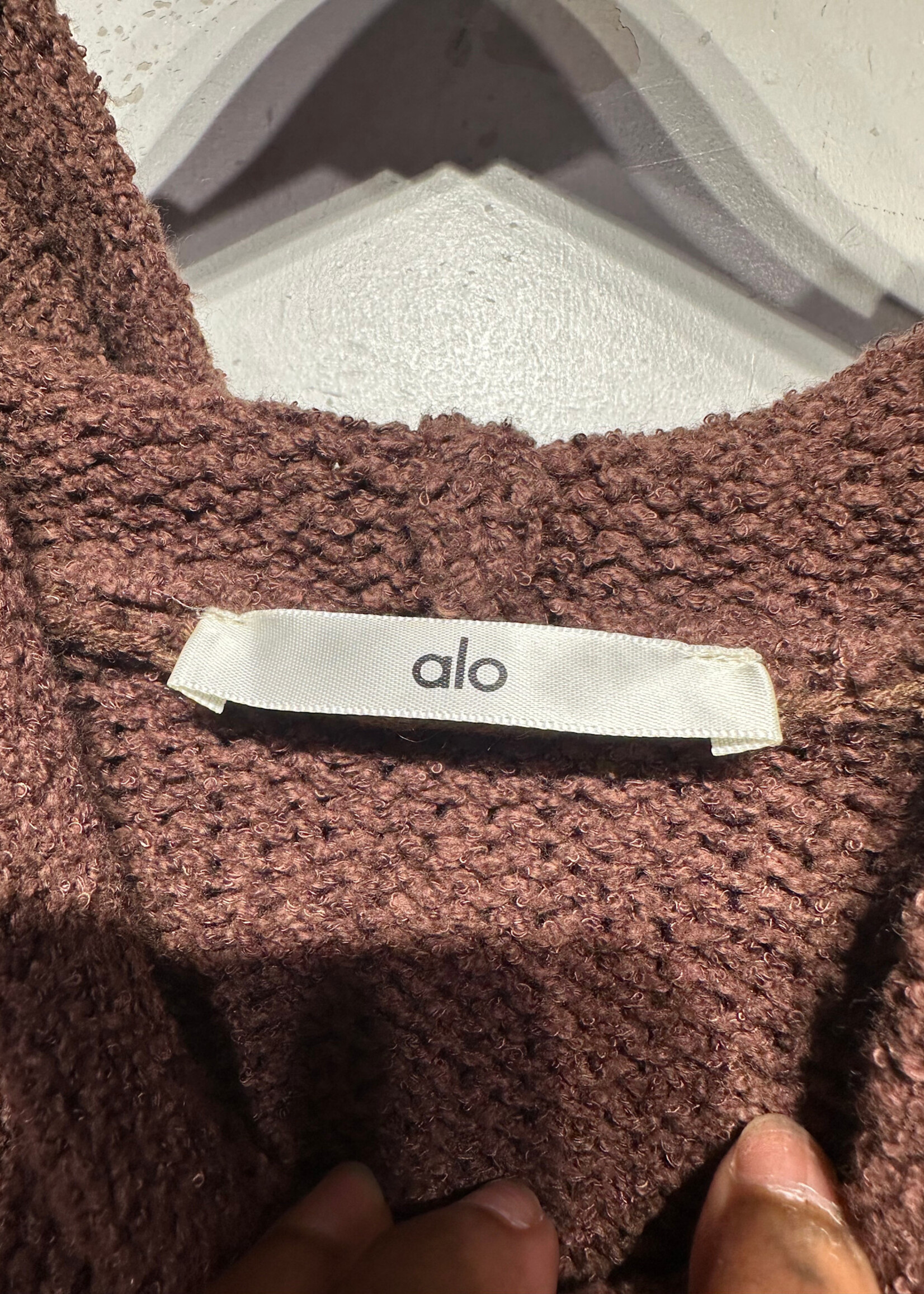 Alo Brown Loose Terry Hoodie 2XL Masc