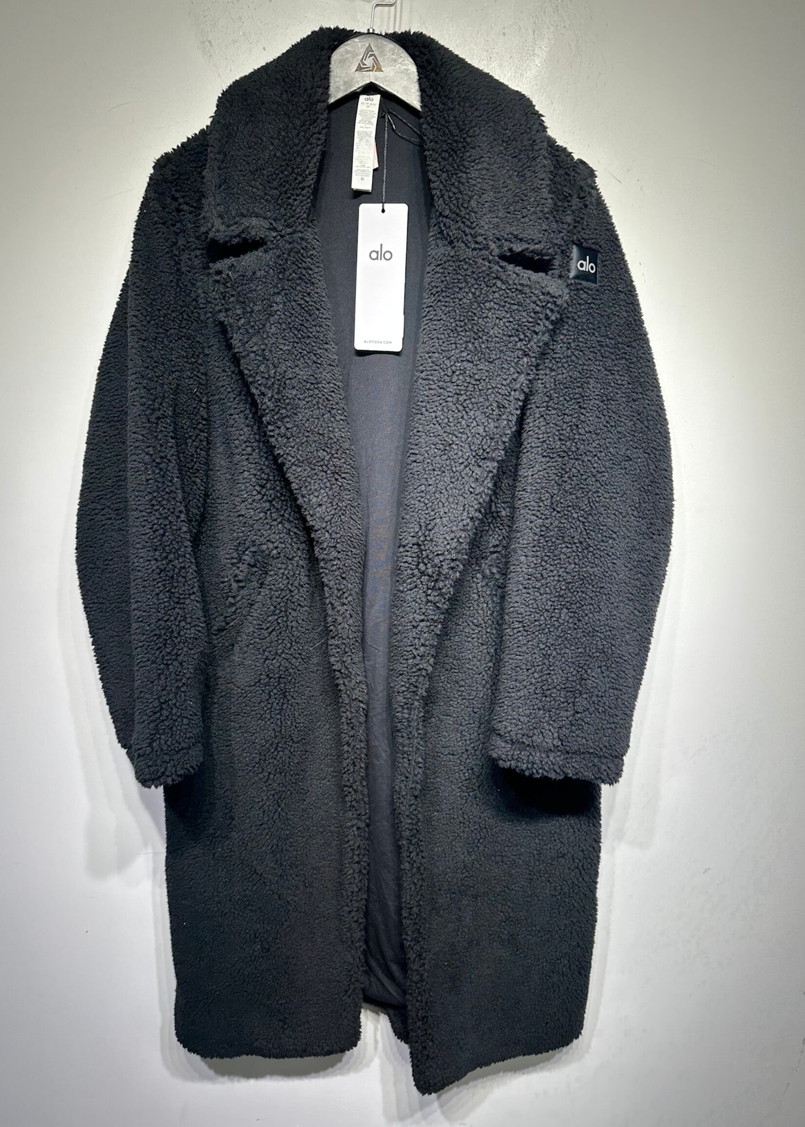 Alo Black Oversized Sherpa Peacoat XS Fem Retail:$298