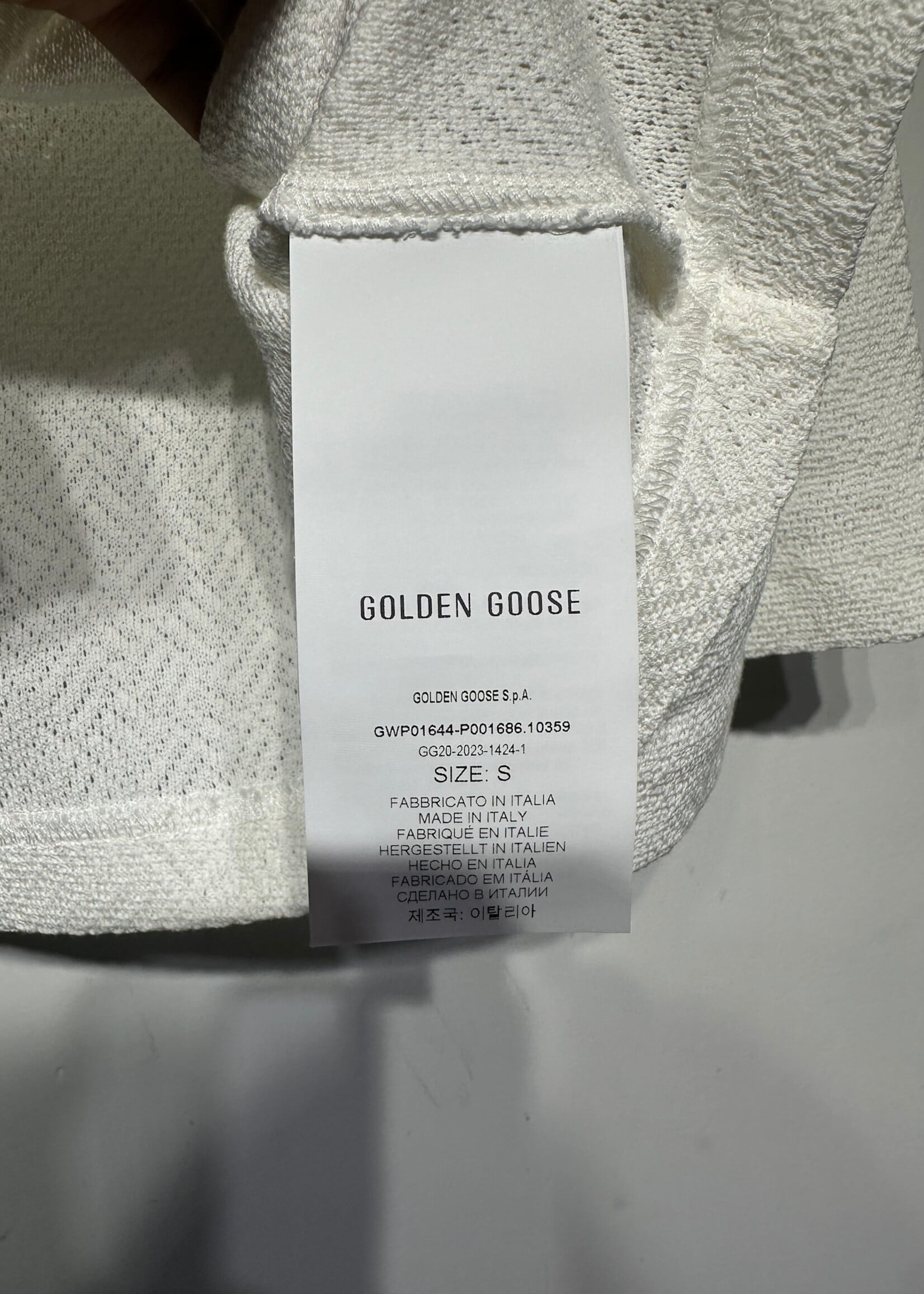 Golden Goose Knit B/U Crop Polo S