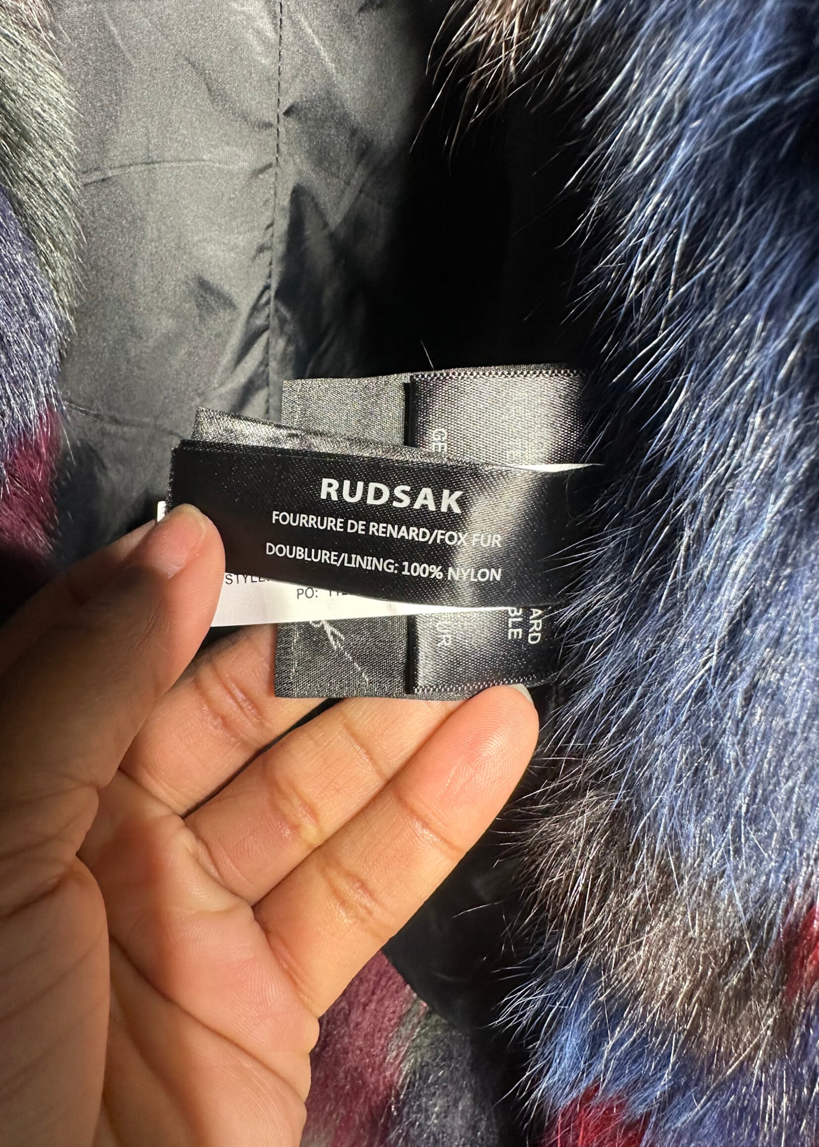 Rudsak Multicolor Fur Jacket Fem S