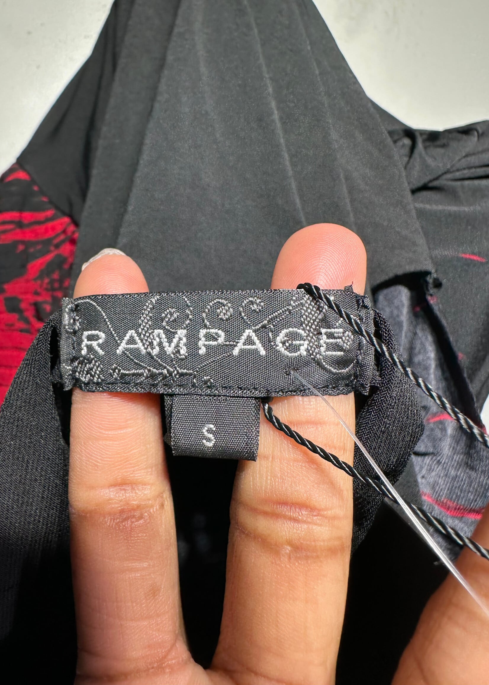 Rampage Scorpion Like Black Red Dress S