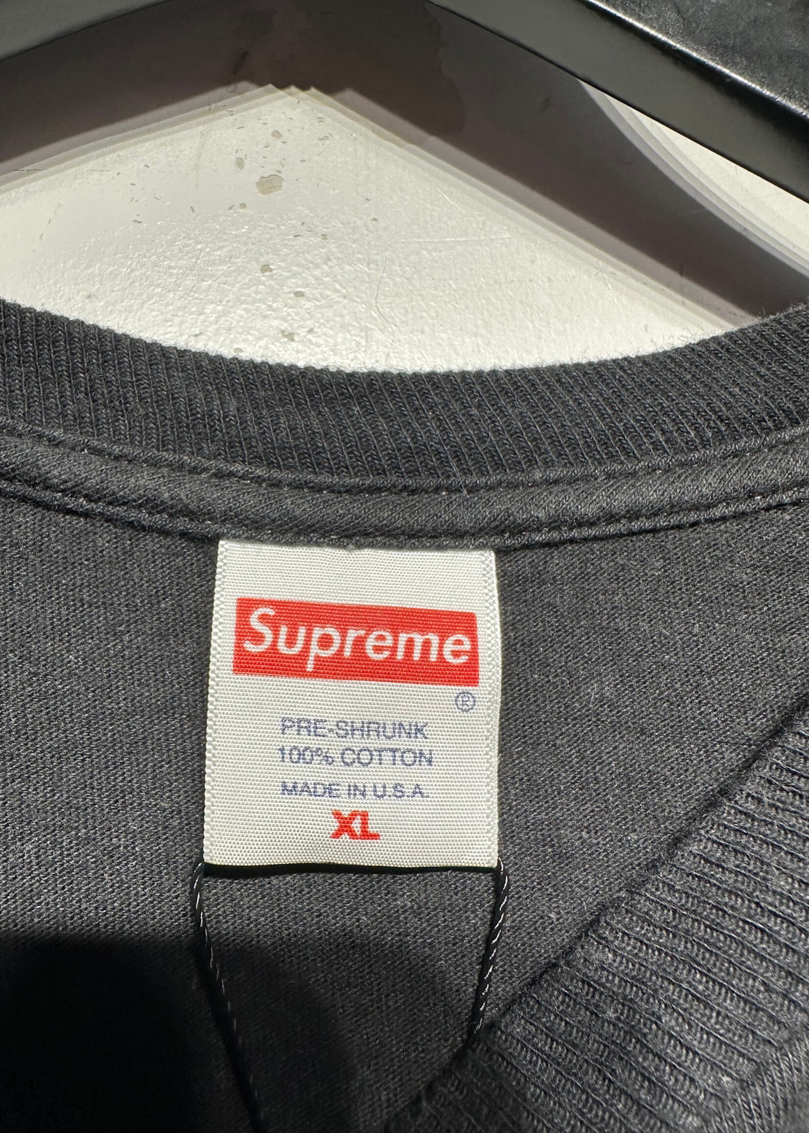 Supreme Black Orange Blue Reverse Tee XL