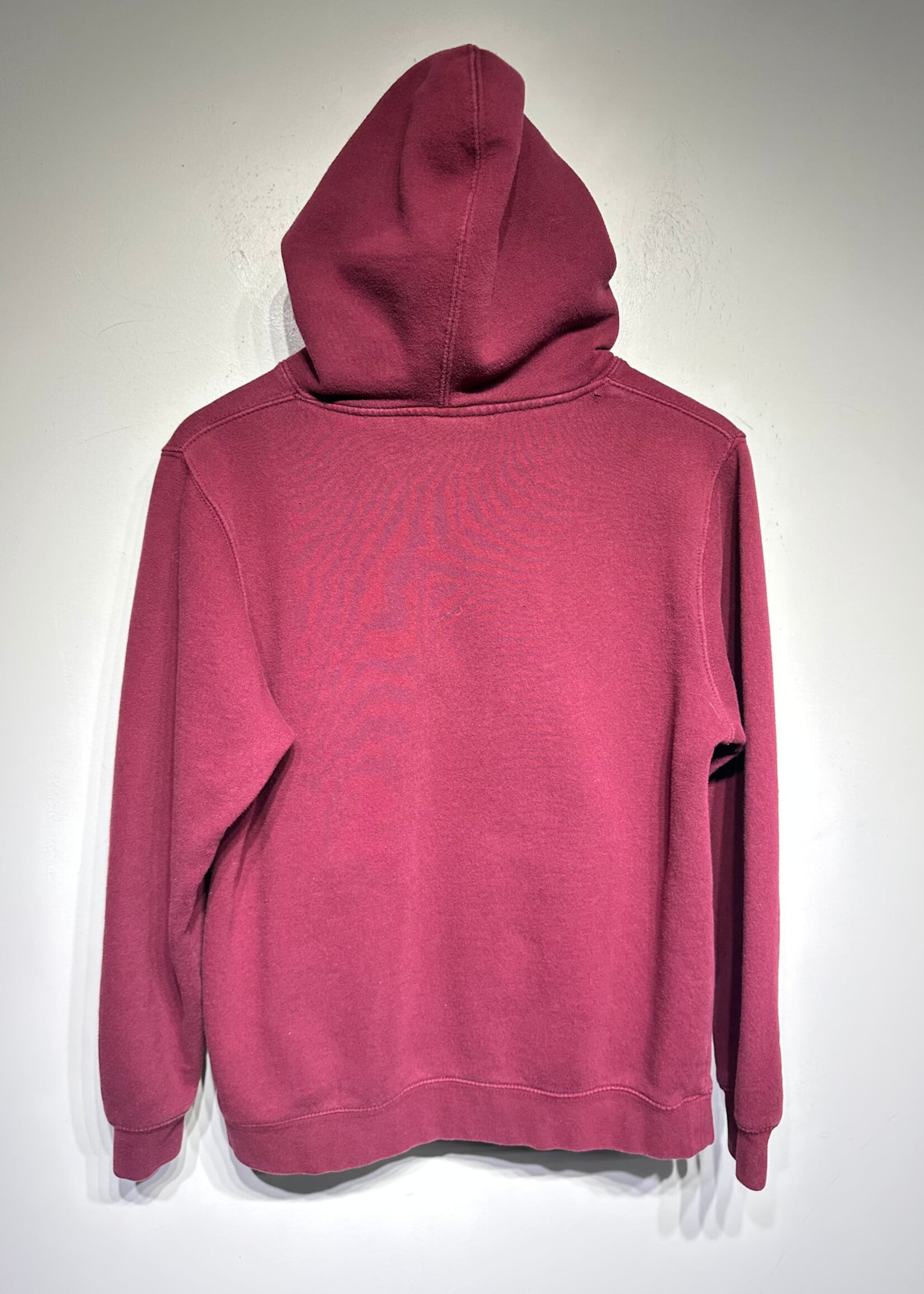 Stussy Maroon Velvet Logo Hoodie Masc S