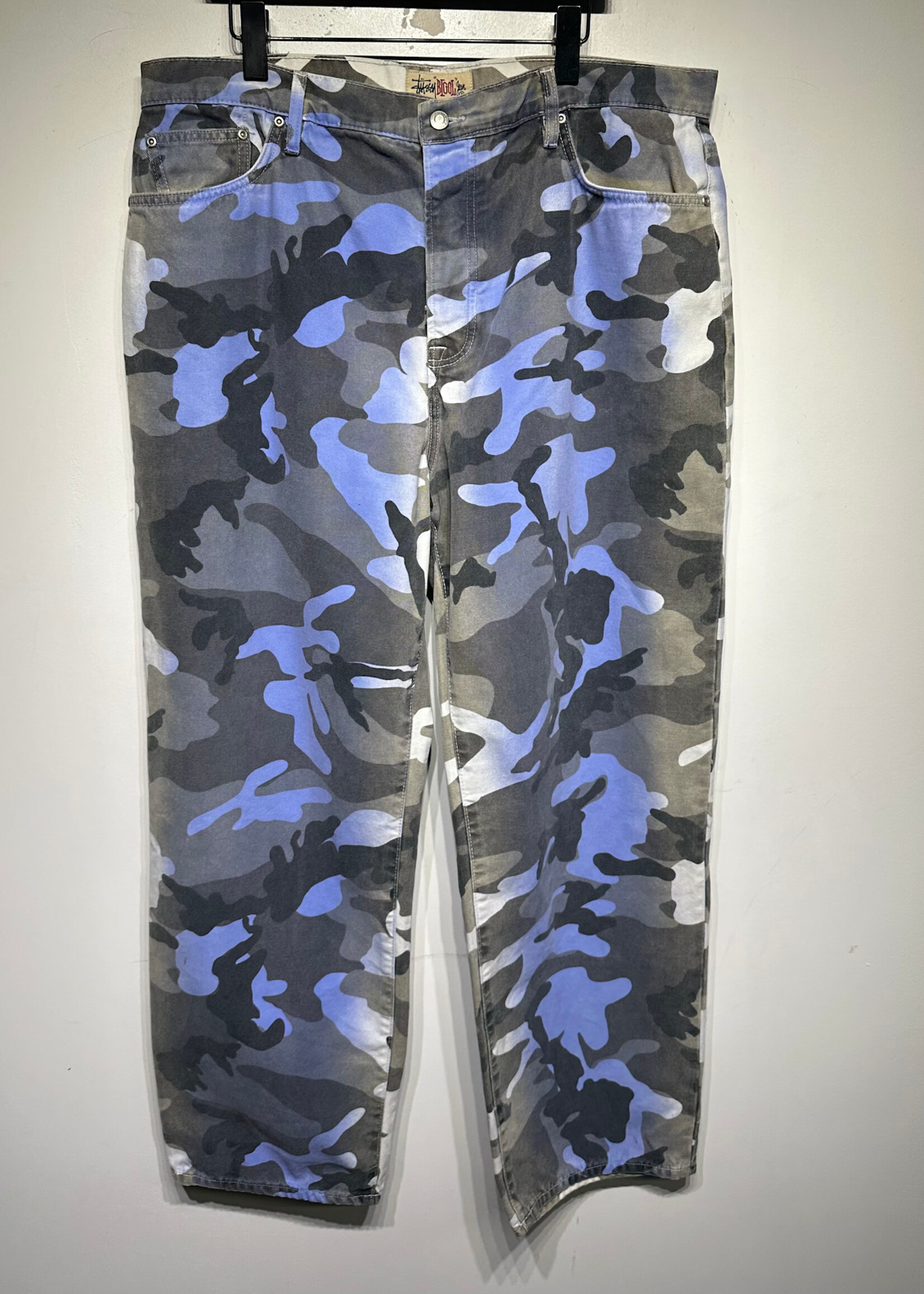 Stussy Blue Camo Baggy Jeans 38