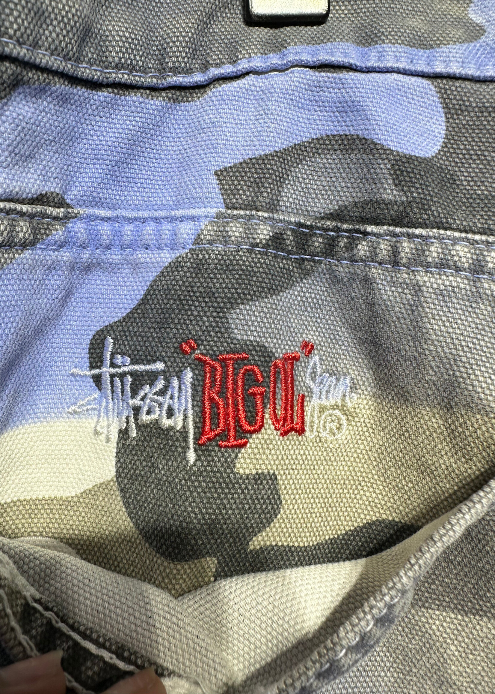 Stussy Blue Camo Baggy Jeans 38