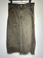 Anchor Green Patchwork Denim Skirt 30
