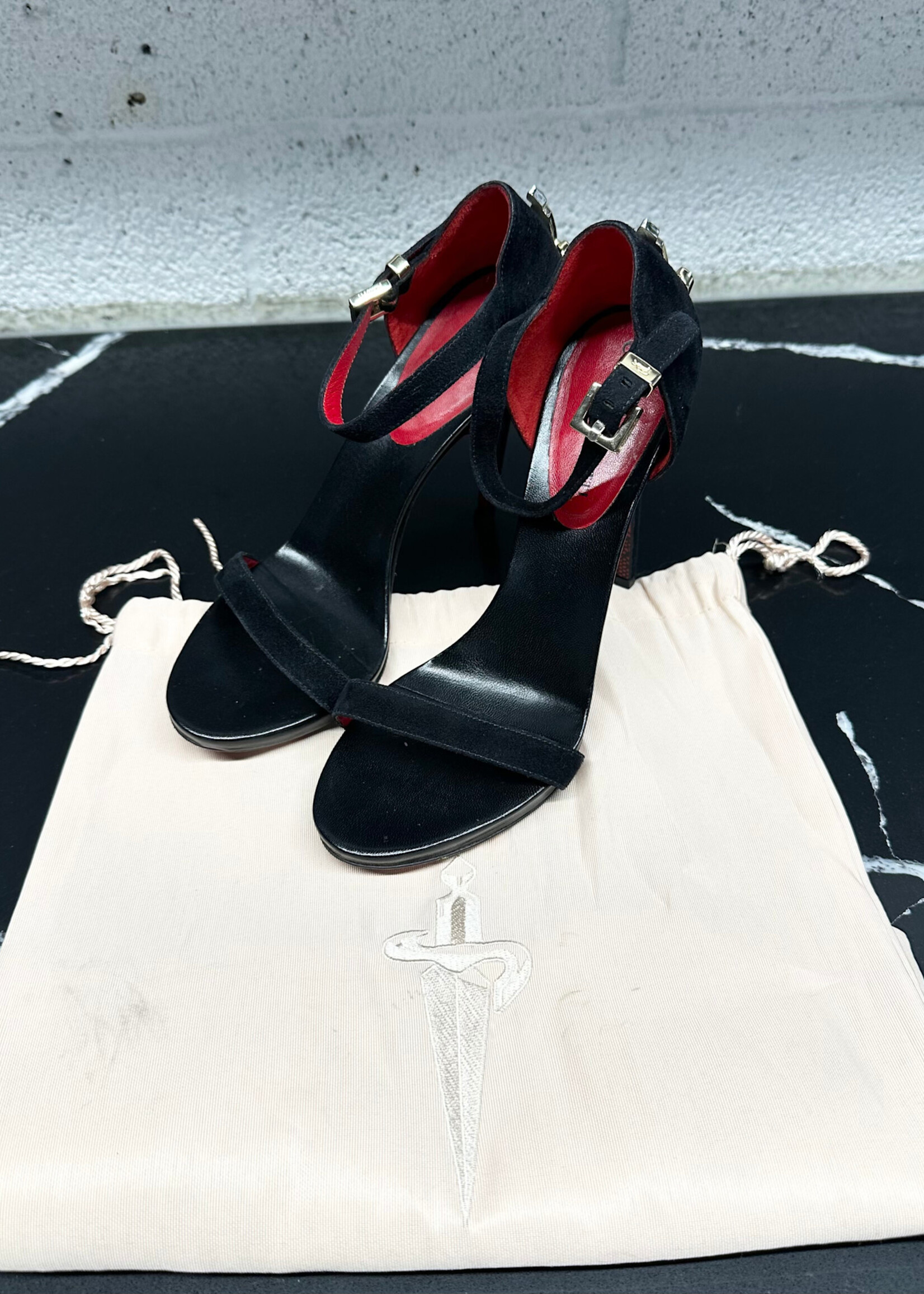 Cesare Paciotti Black Dager Heels 6.5