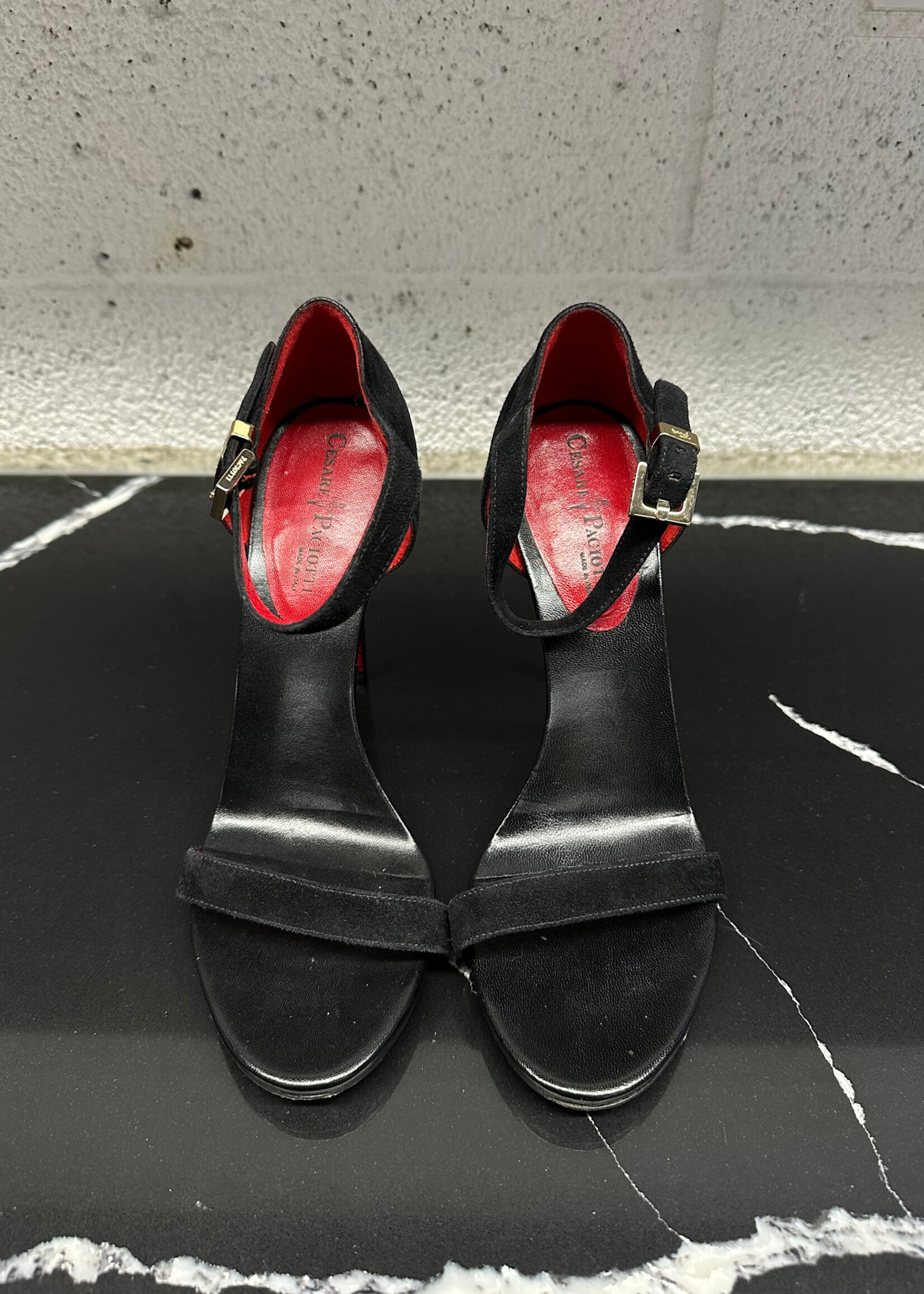 Cesare Paciotti Black Dager Heels 6.5