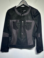 Extenzo Paris Black Suede Mesh Western Jacket Fem M