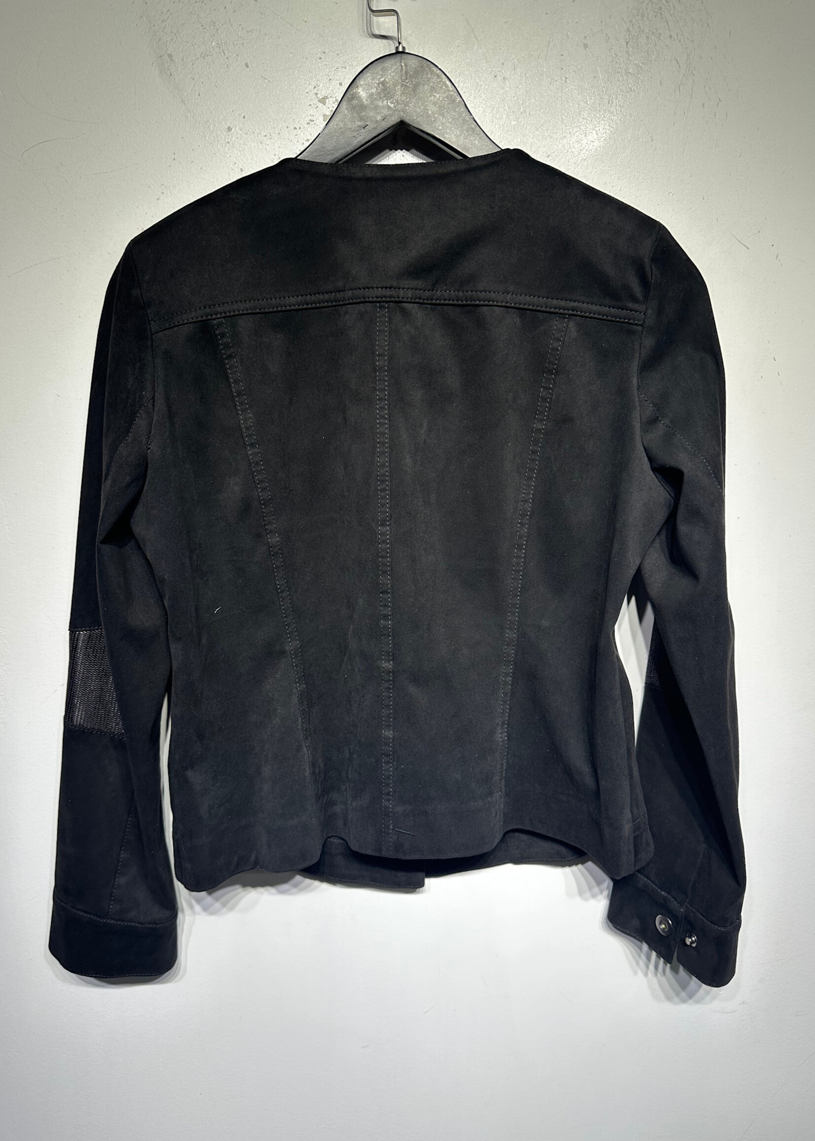 Extenzo Paris Black Suede Mesh Western Jacket Fem M