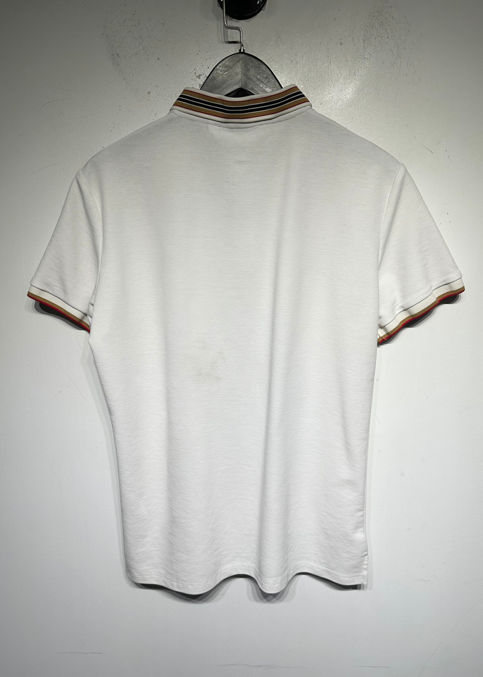 Burberry White Novacheck Polo Tee XXL AS IS