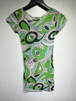Rinascimento Circle Pattern Green Light Pink Top S