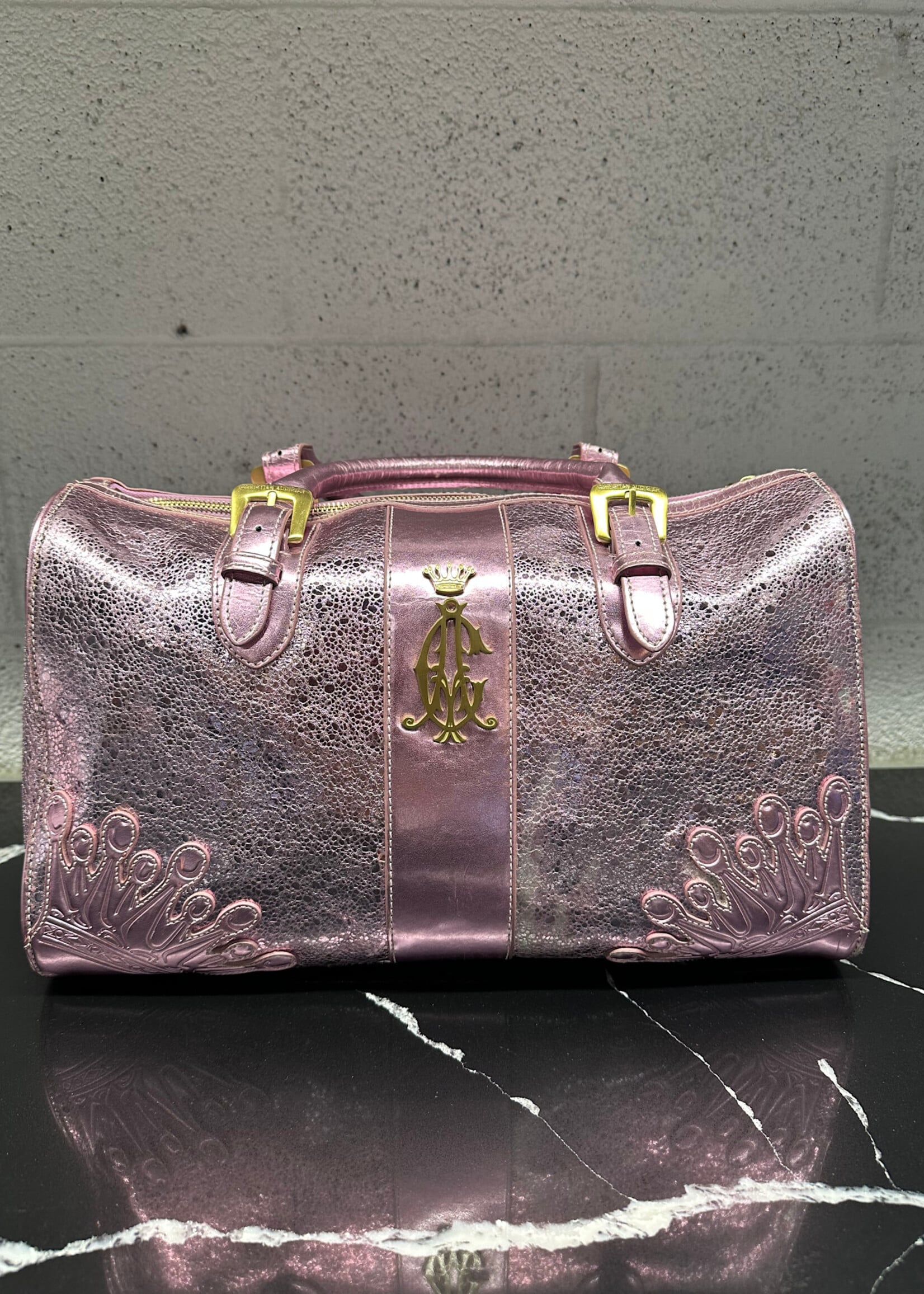 Christian Audigier Y2K Pink Keepall Duffle As Is