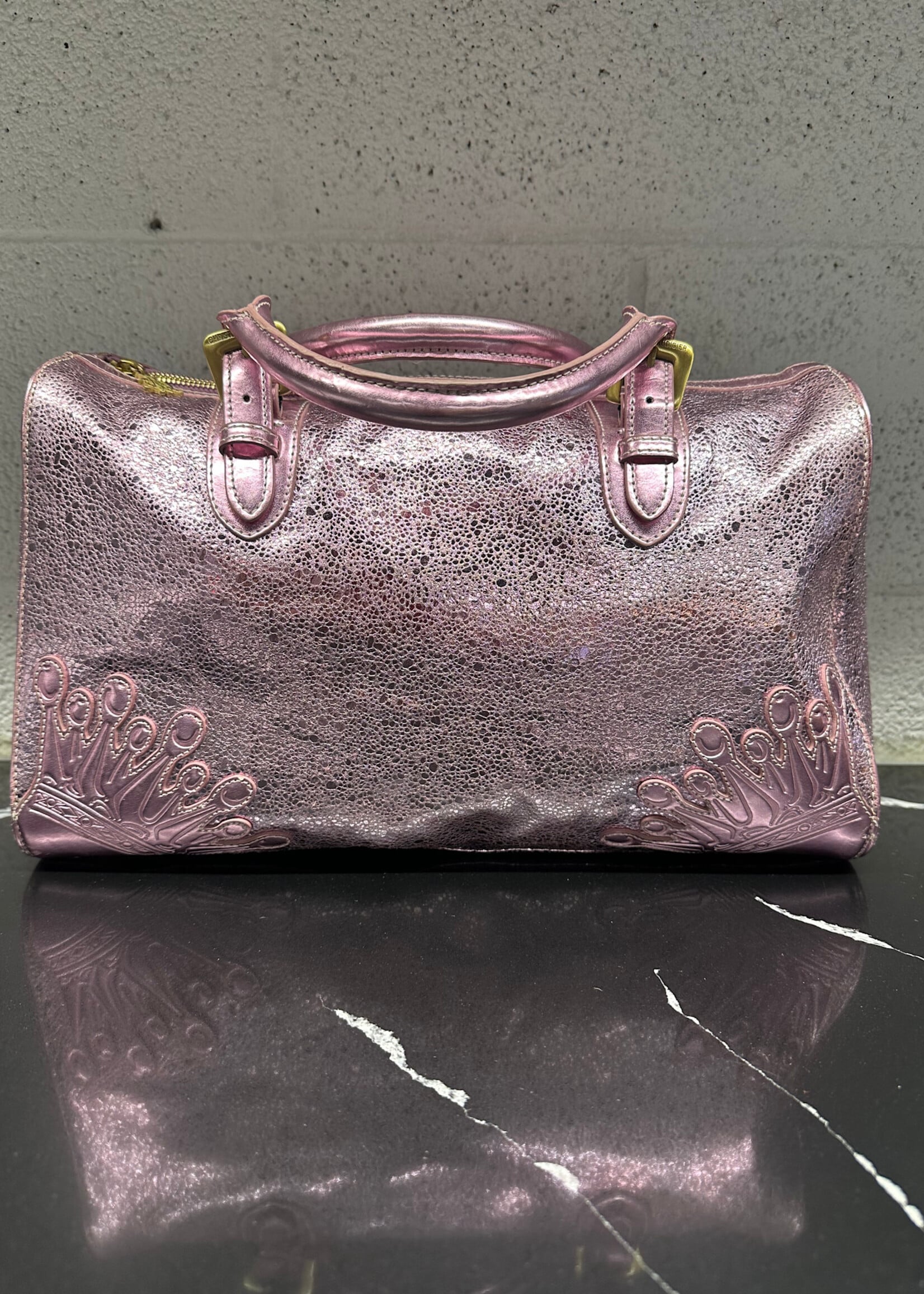 Christian Audigier Y2K Pink Keepall Duffle As Is