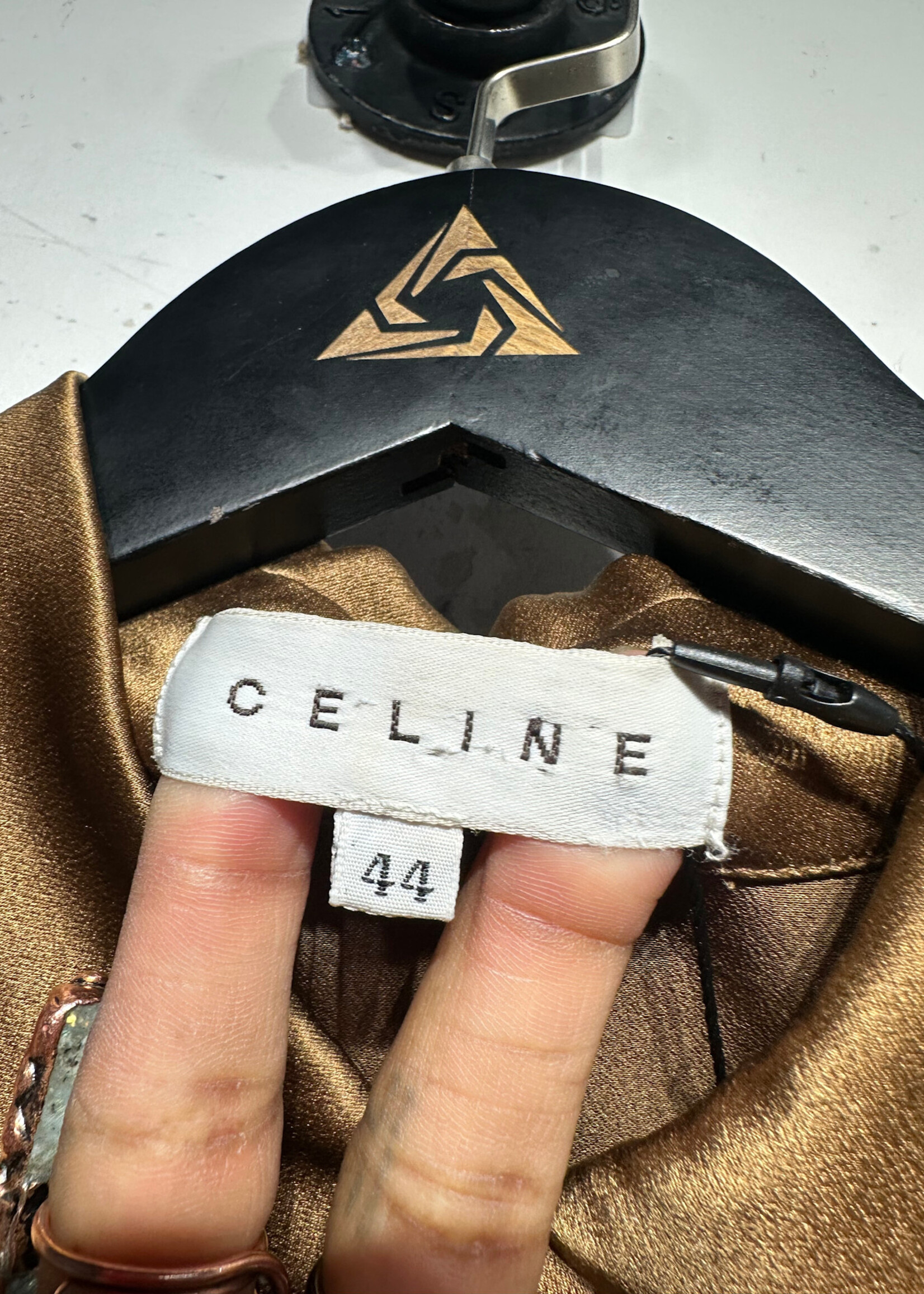 Celine Tan Silk LS Blouse S