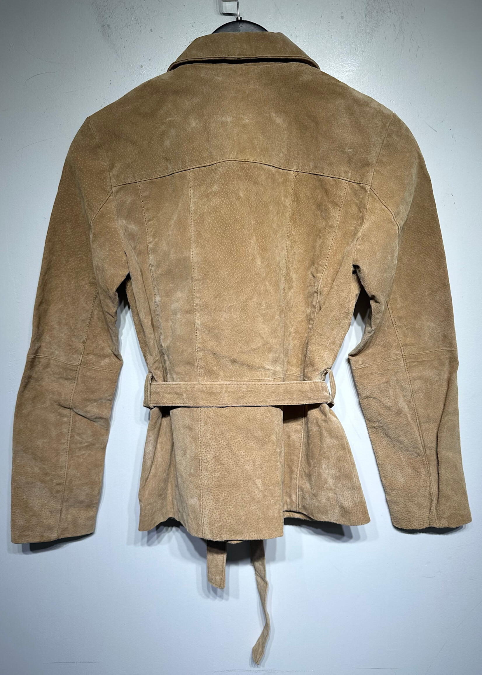 Wilson Maxima Leather Beige Wrap Jacket Fem XS