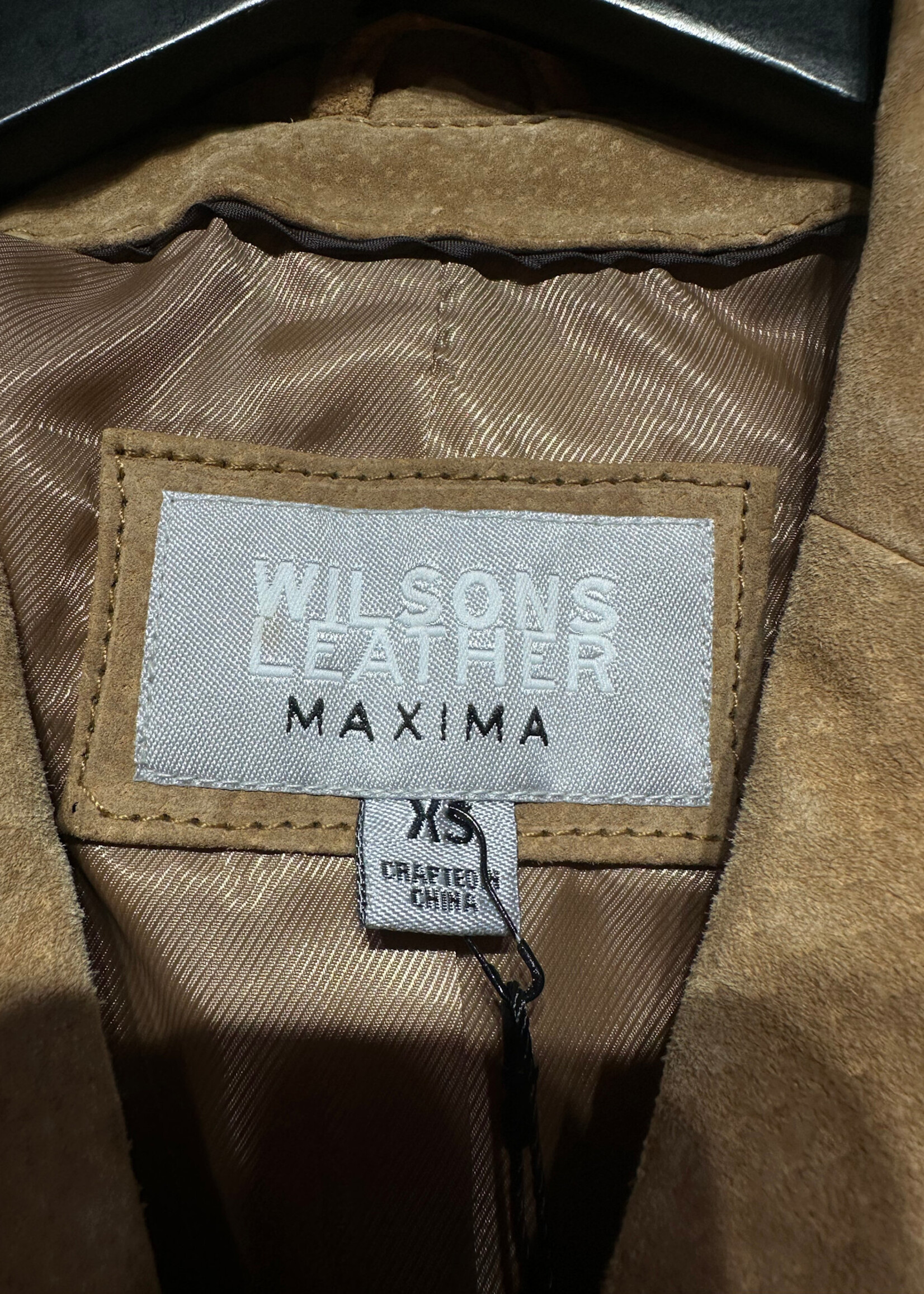 Wilson Maxima Leather Beige Wrap Jacket Fem XS