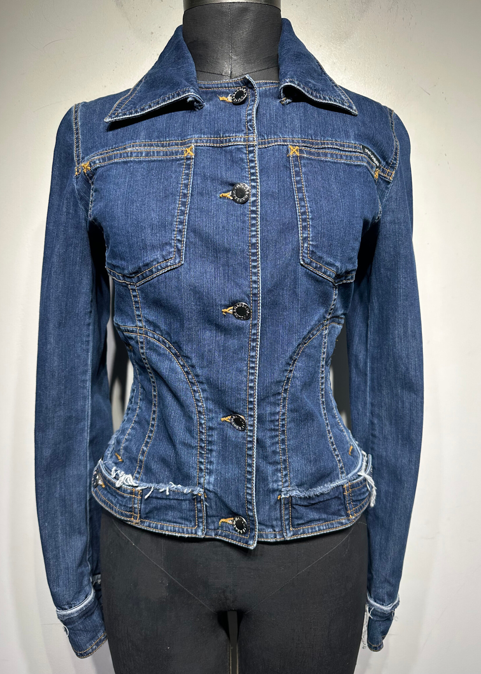 Dolce and Gabbana Cinchback Denim Jacket Fem S