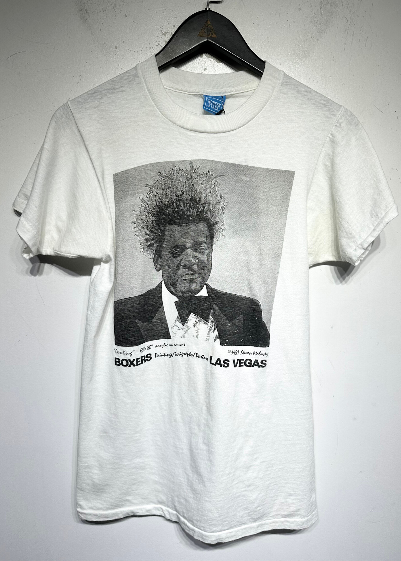 Don King Boxers White Vintage Tee Fits S/M