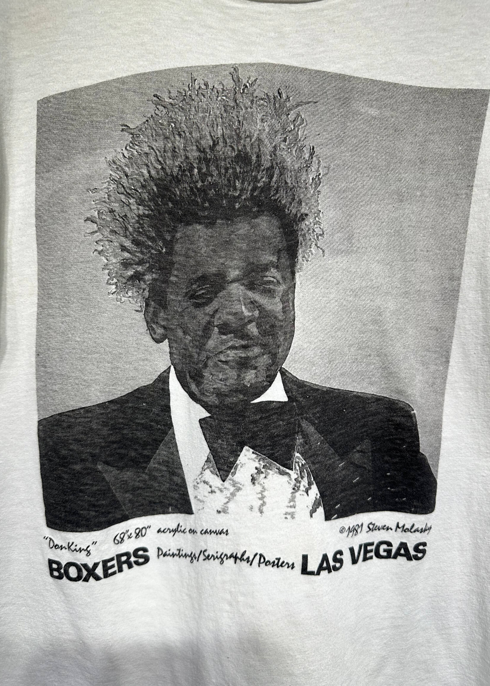 Don King Boxers White Vintage Tee Fits S/M
