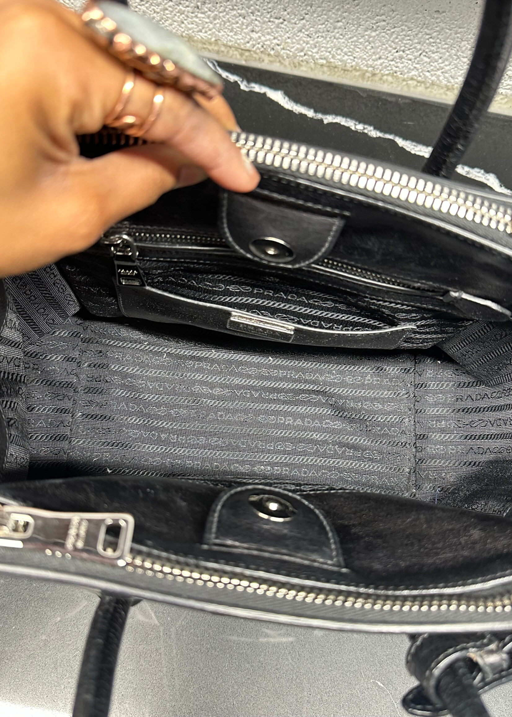Prada Calf Leather Top Handle Bag *Consignment*
