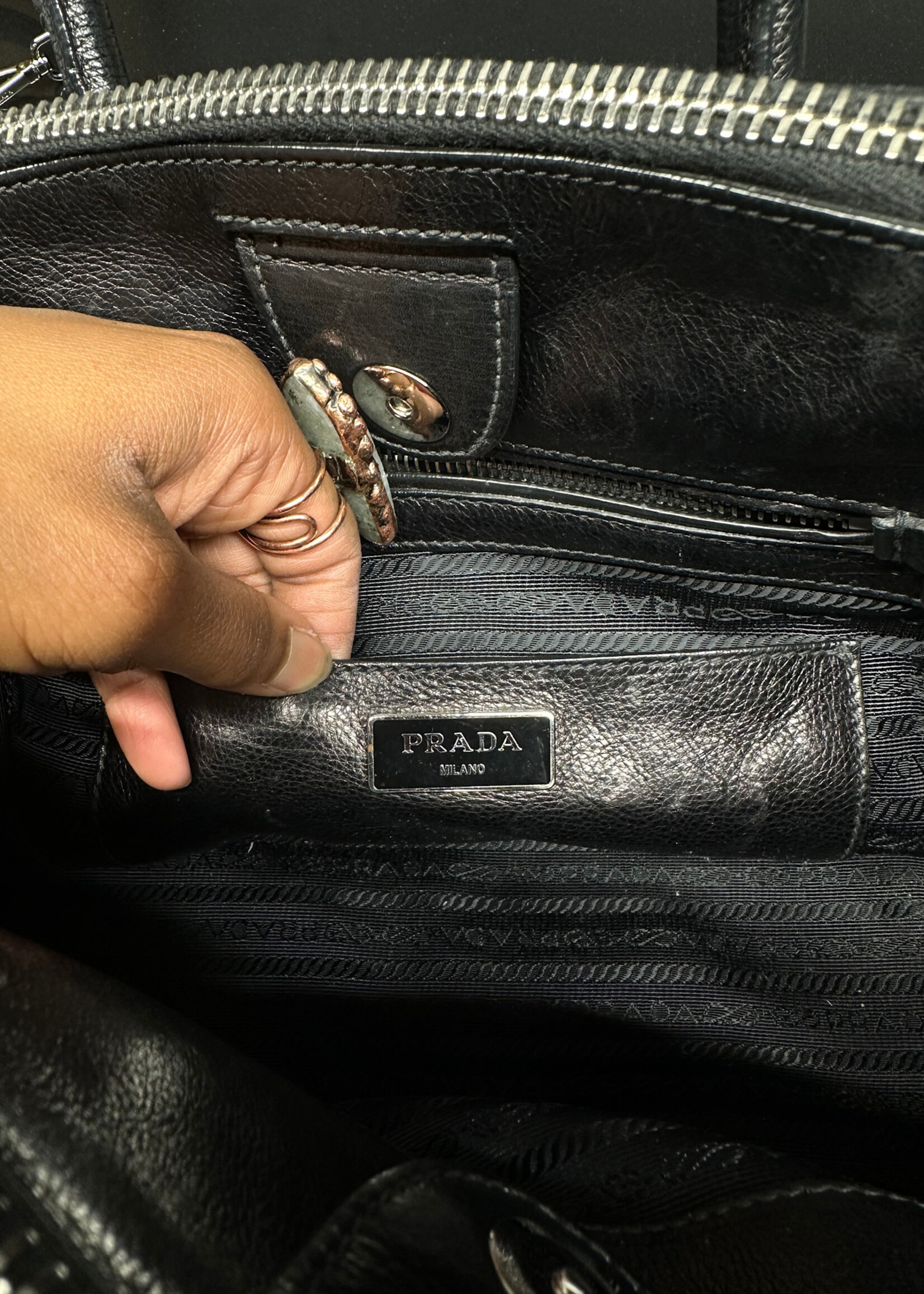 Prada Calf Leather Top Handle Bag *Consignment*
